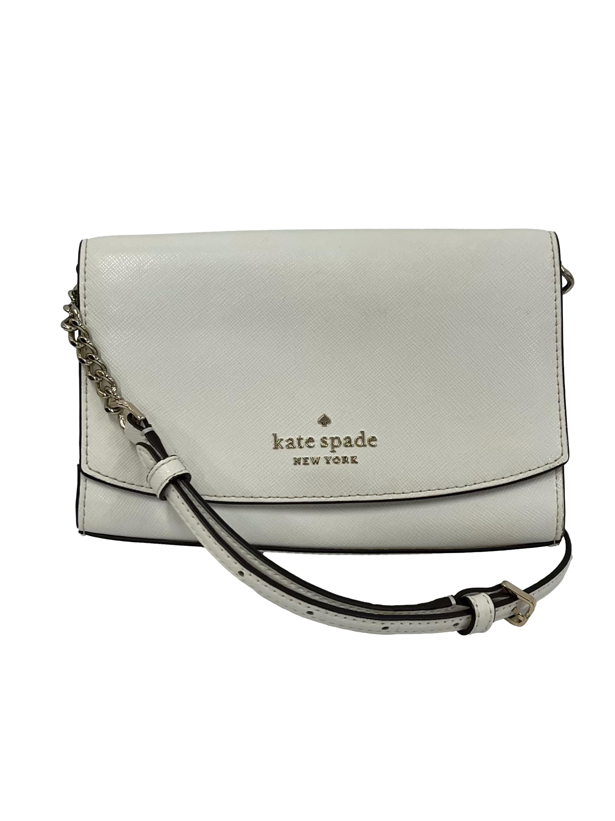White Staci Small Flap Crossbody Bag