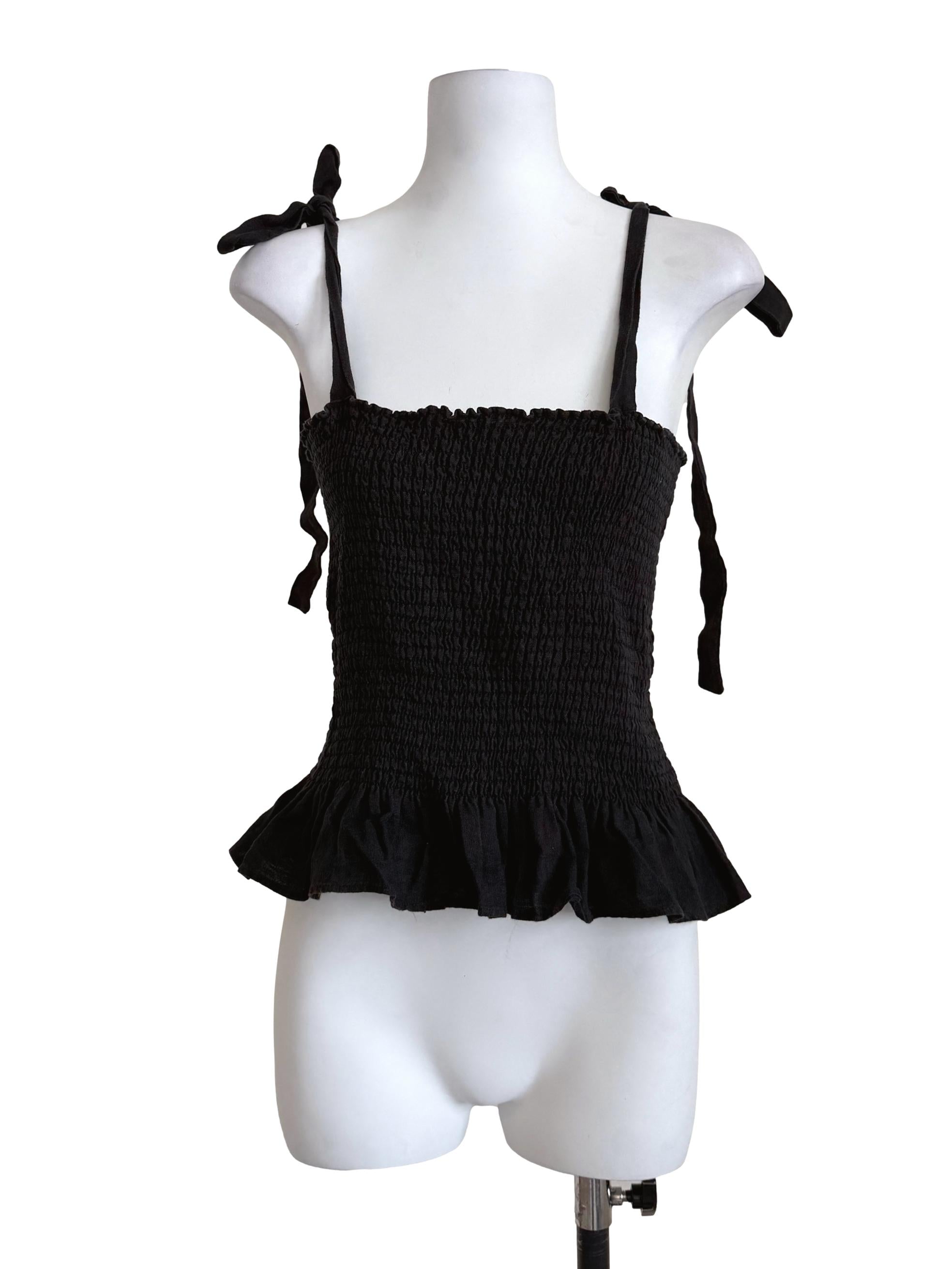 Black Peplum Top