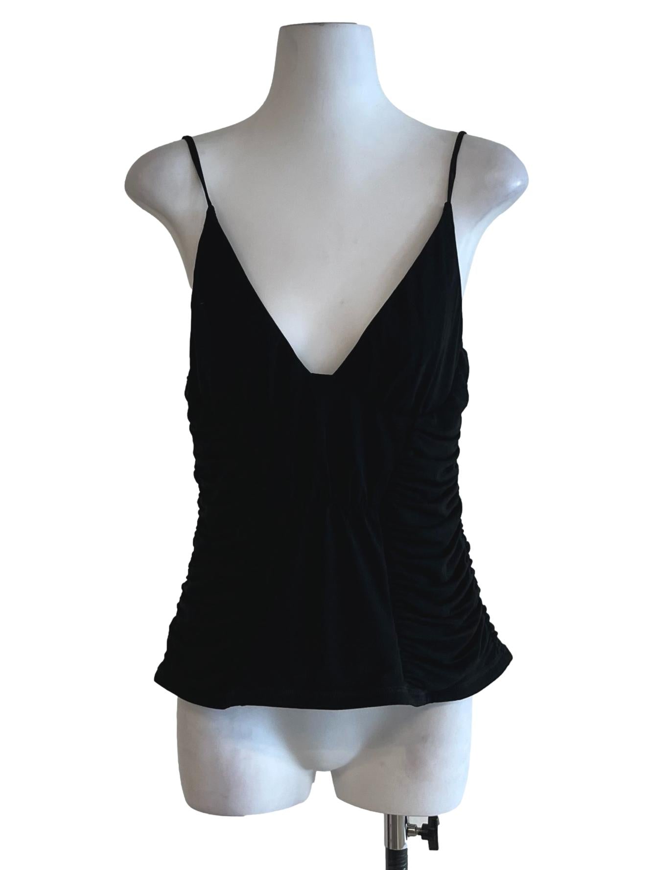 Black Spaghetti Strap Sleeveless Top