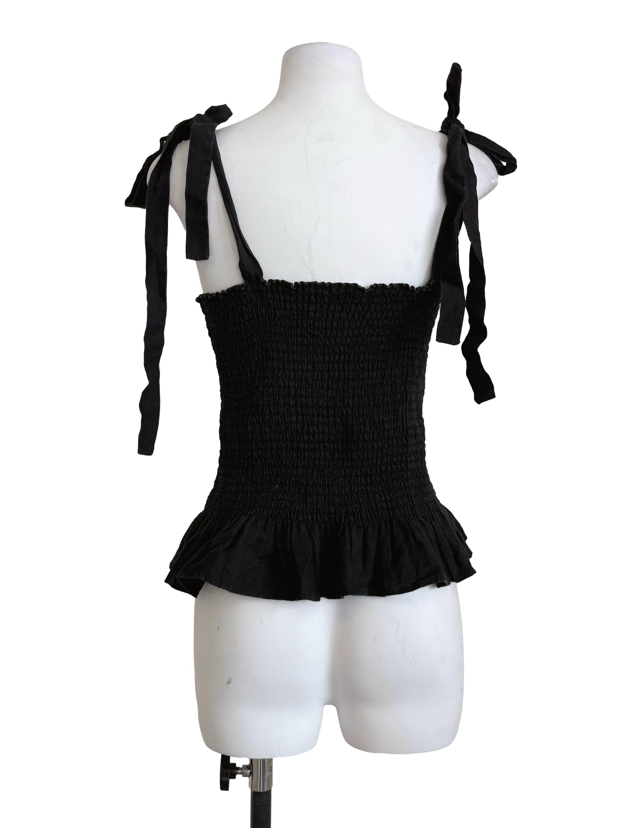 Black Peplum Top