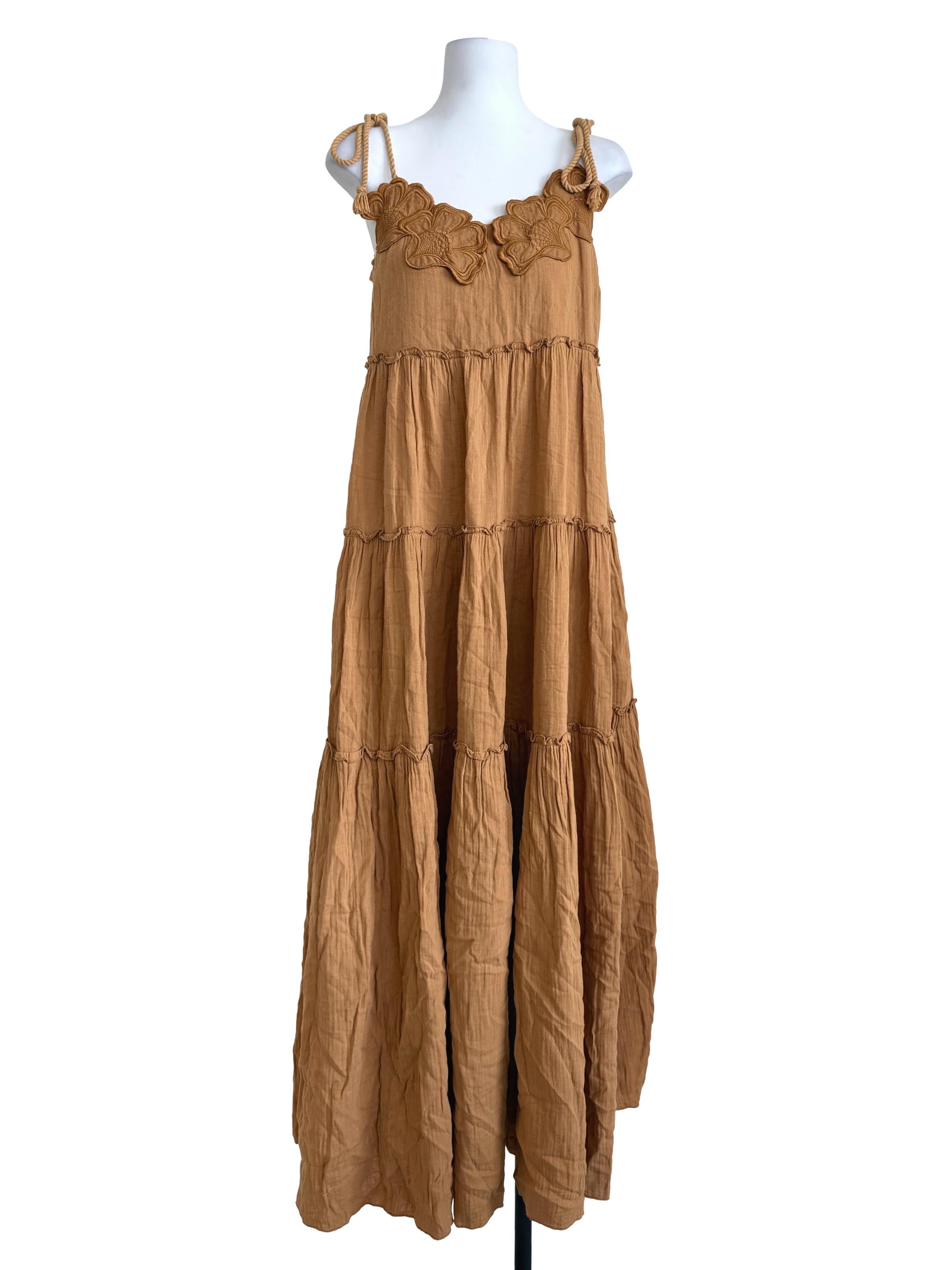 Gold Yellow Tiered Dress