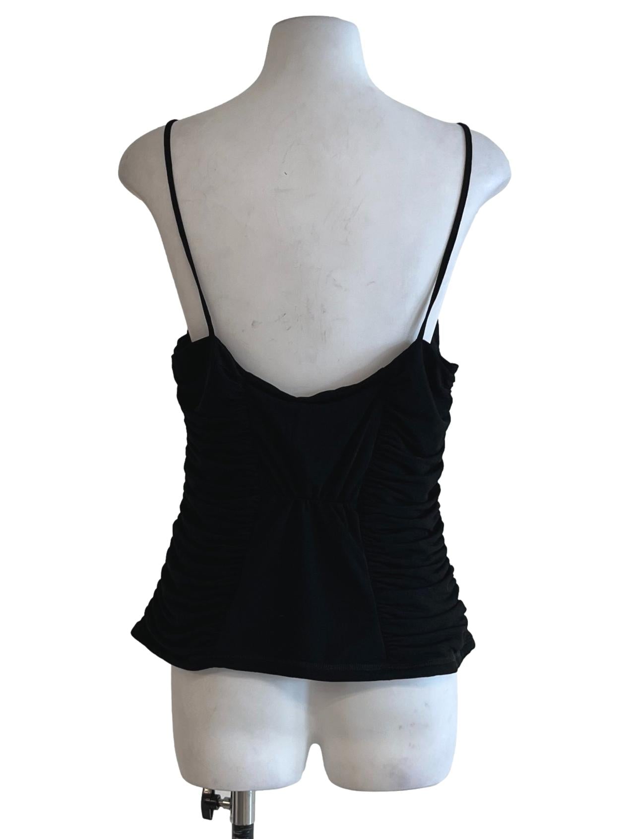 Black Spaghetti Strap Sleeveless Top