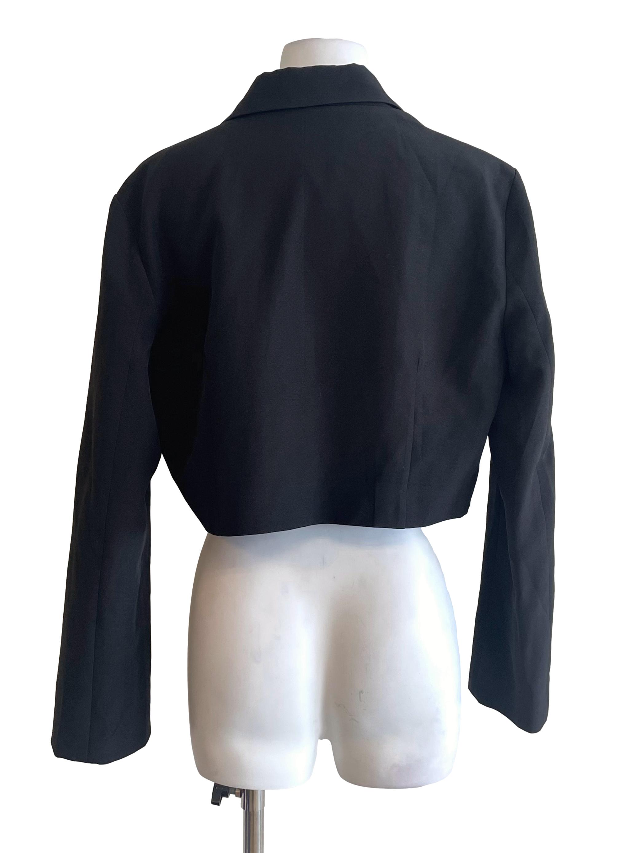 Black Crop Blazer