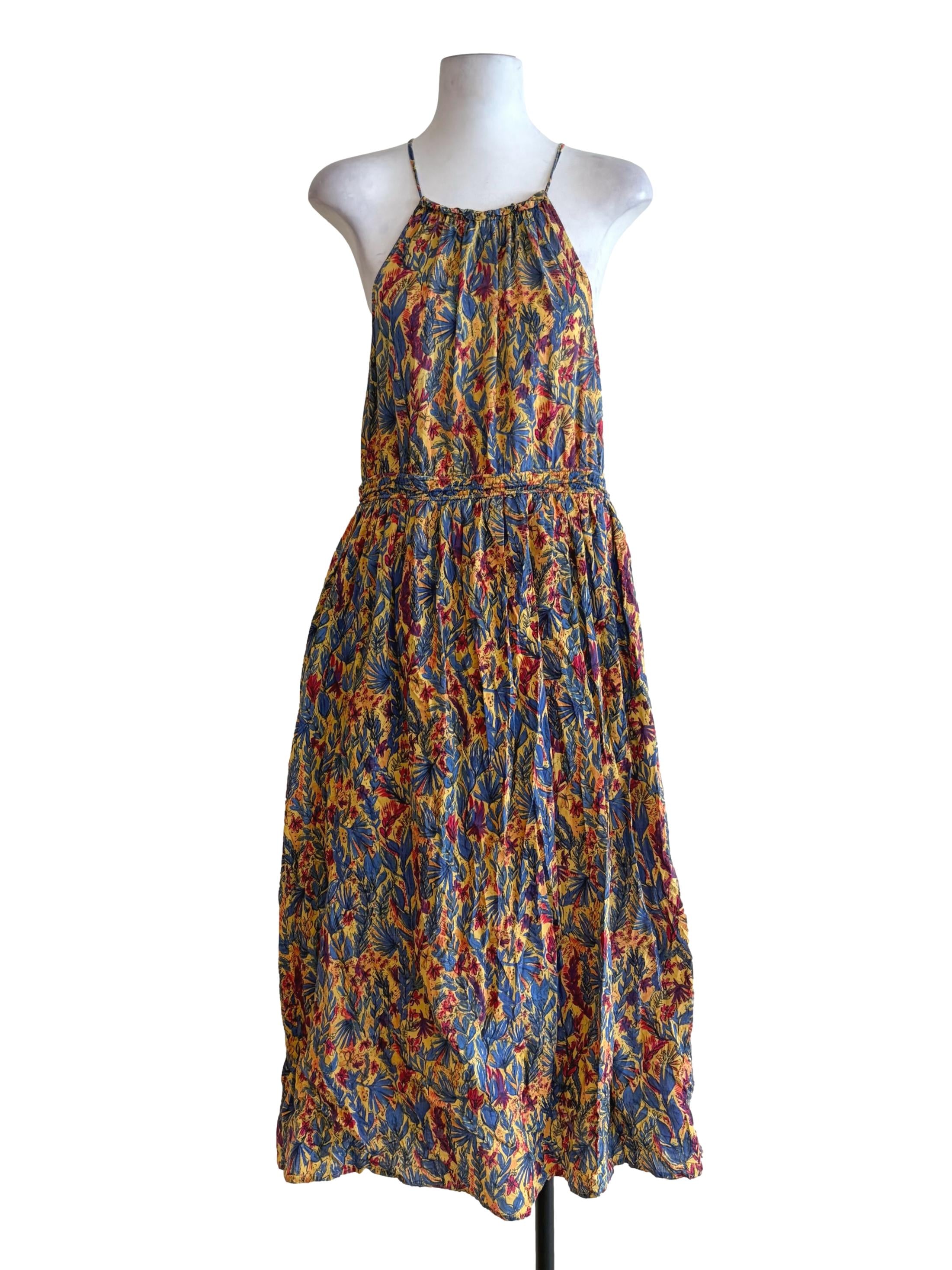 Pineapple Yellow Floral Printed Slip Dress