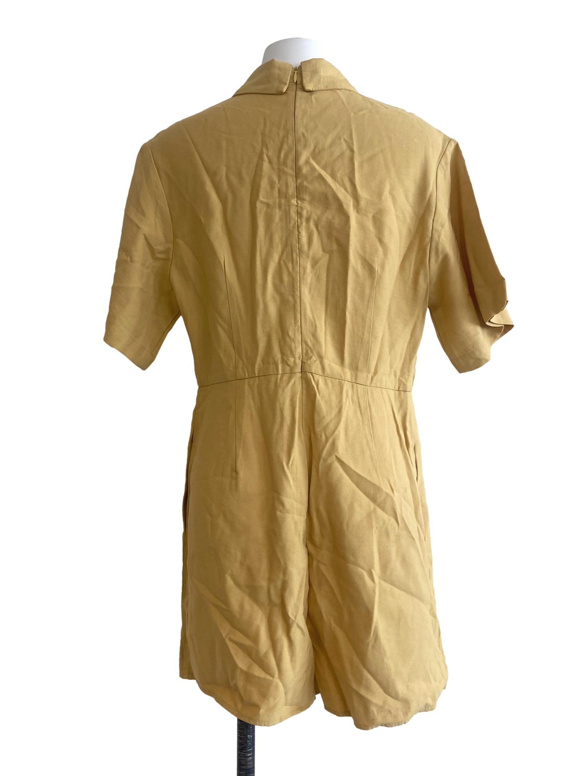Tuscan Sun Yellow Twill Romper LB