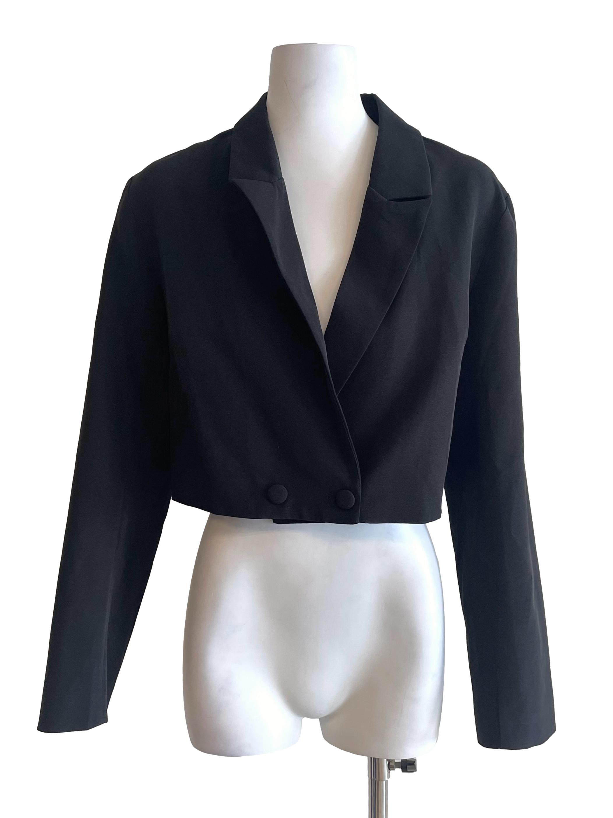 Black Crop Blazer