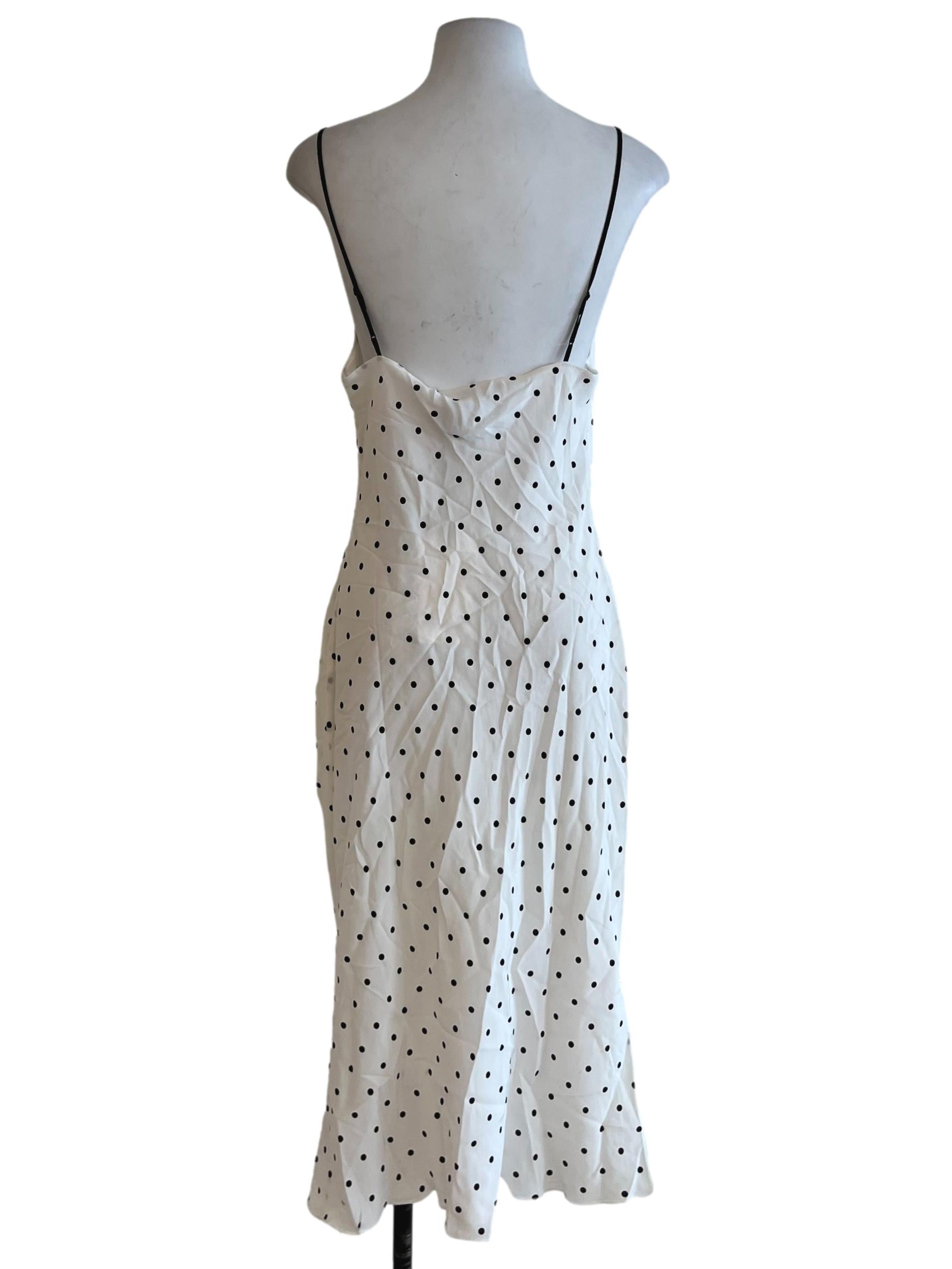 White Polka Dot Slip Dress