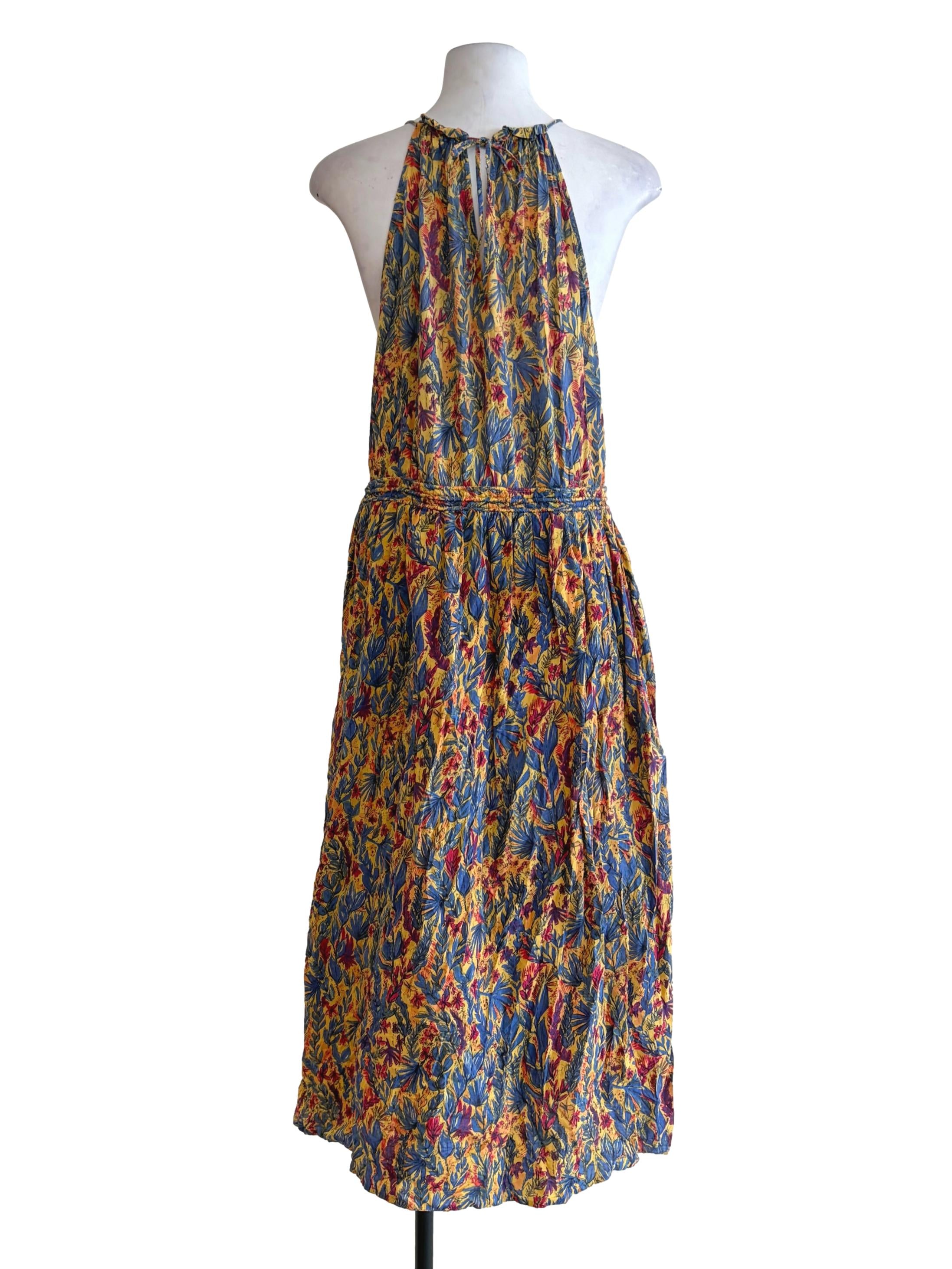 Pineapple Yellow Floral Printed Slip Dress