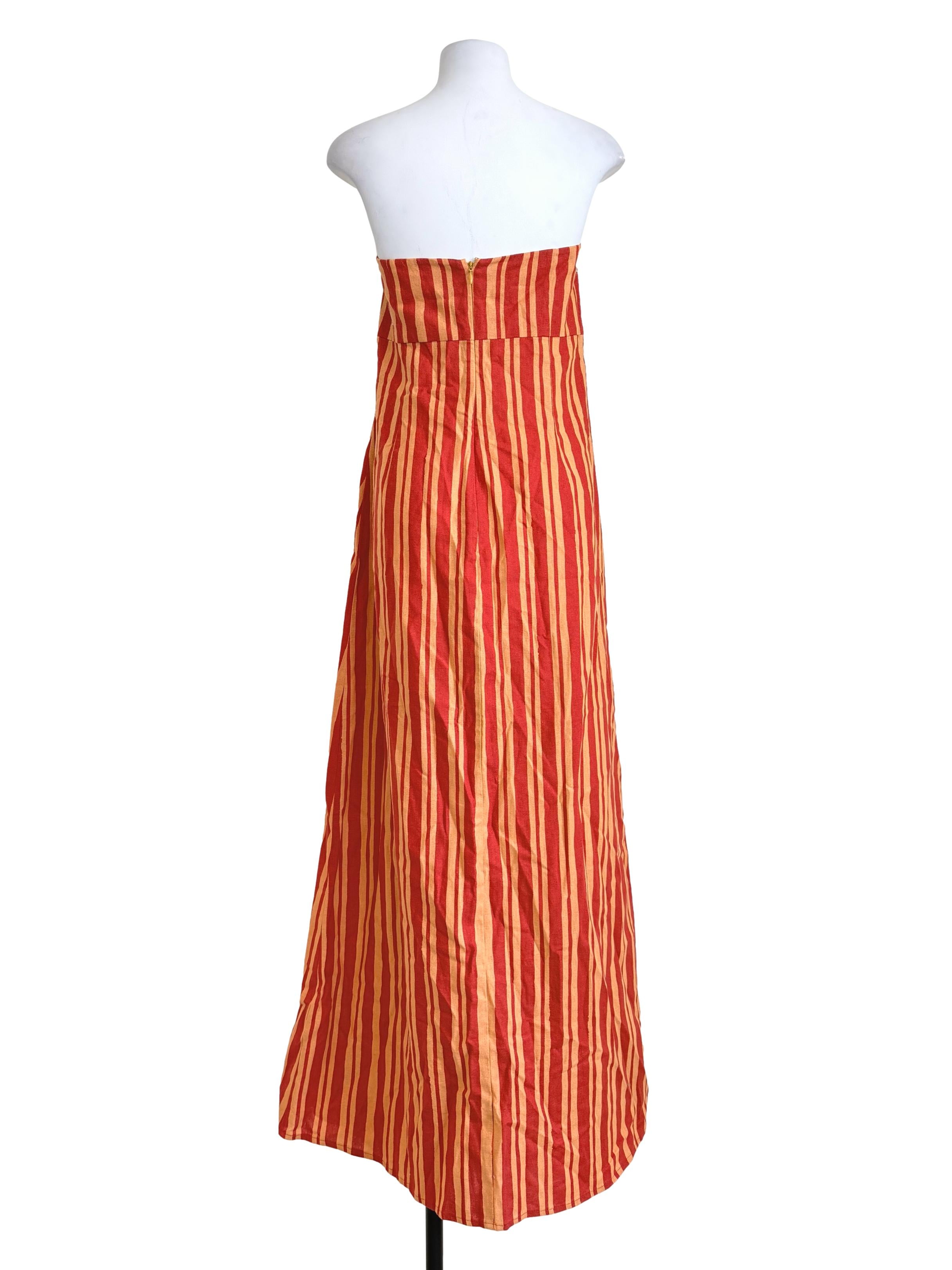 Rose Red Stripe Sheath Dress