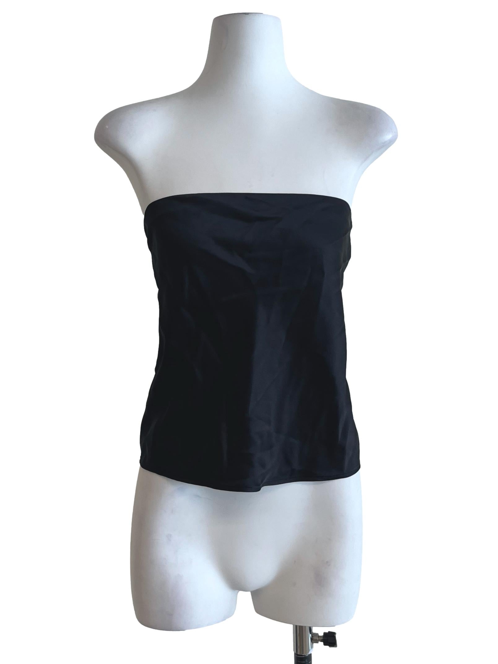 Black Spritz Silk Top