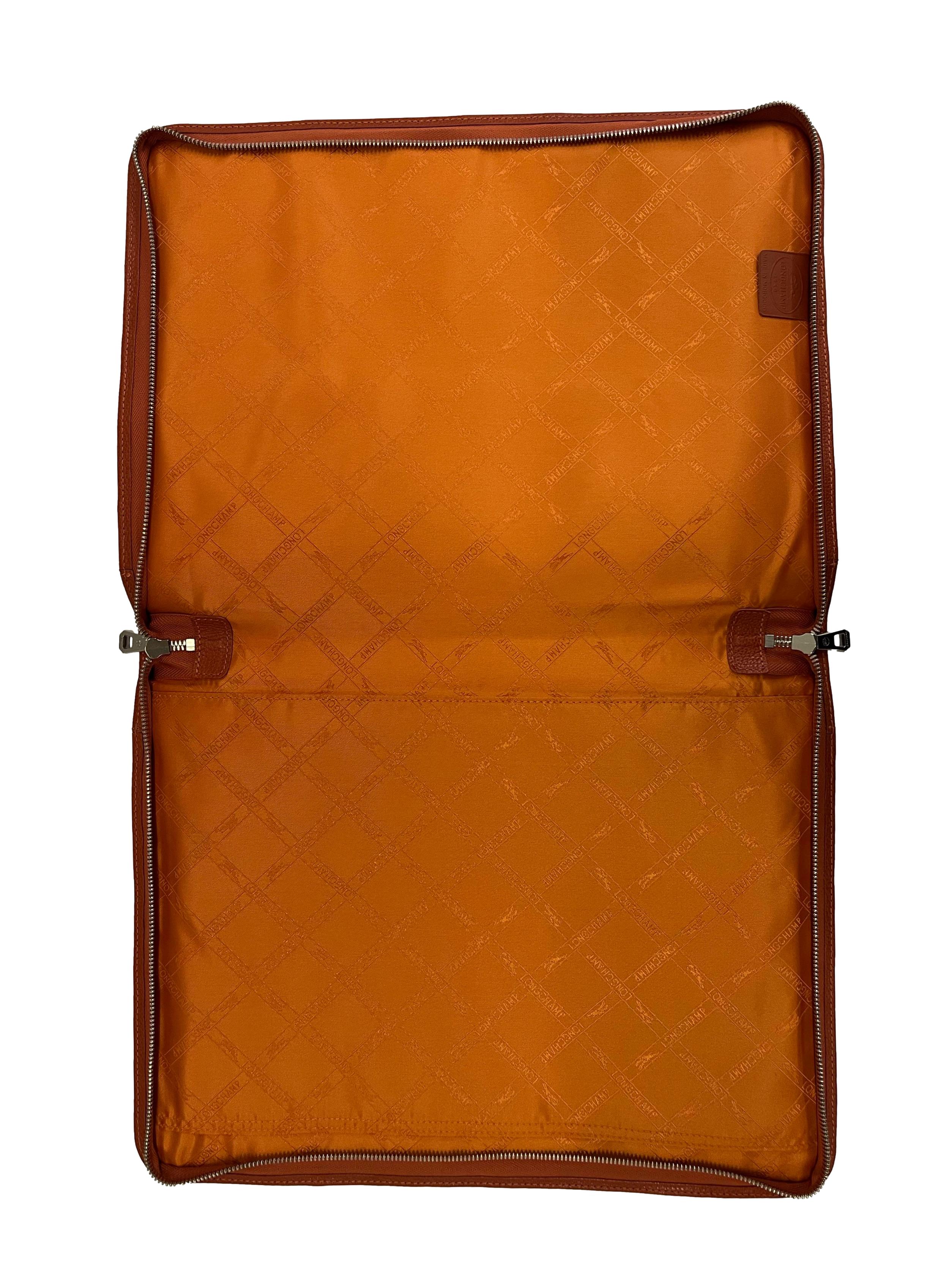 Burnt Orange Le Foulonne Leather Laptop Case