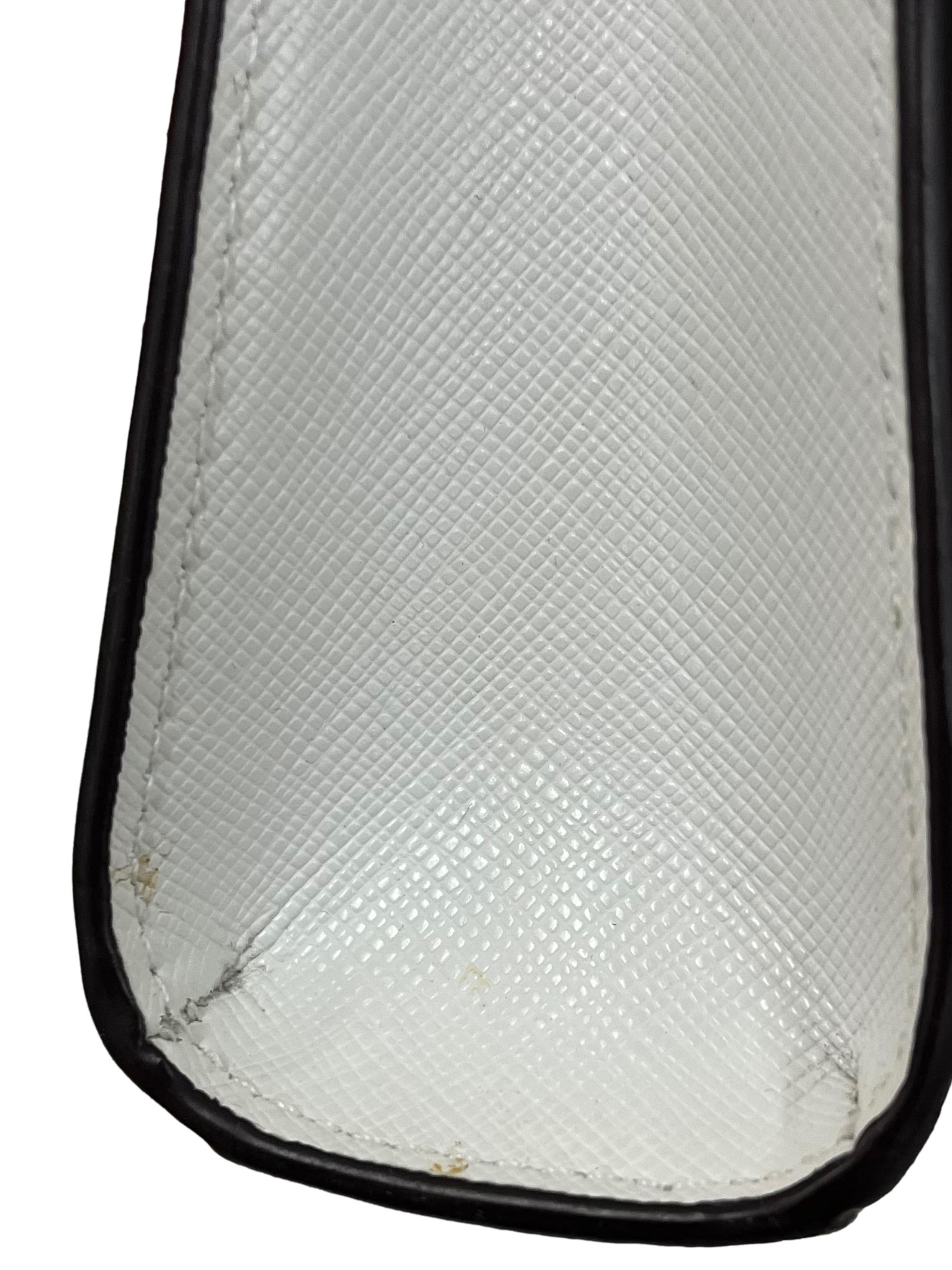 White Staci Small Flap Crossbody Bag
