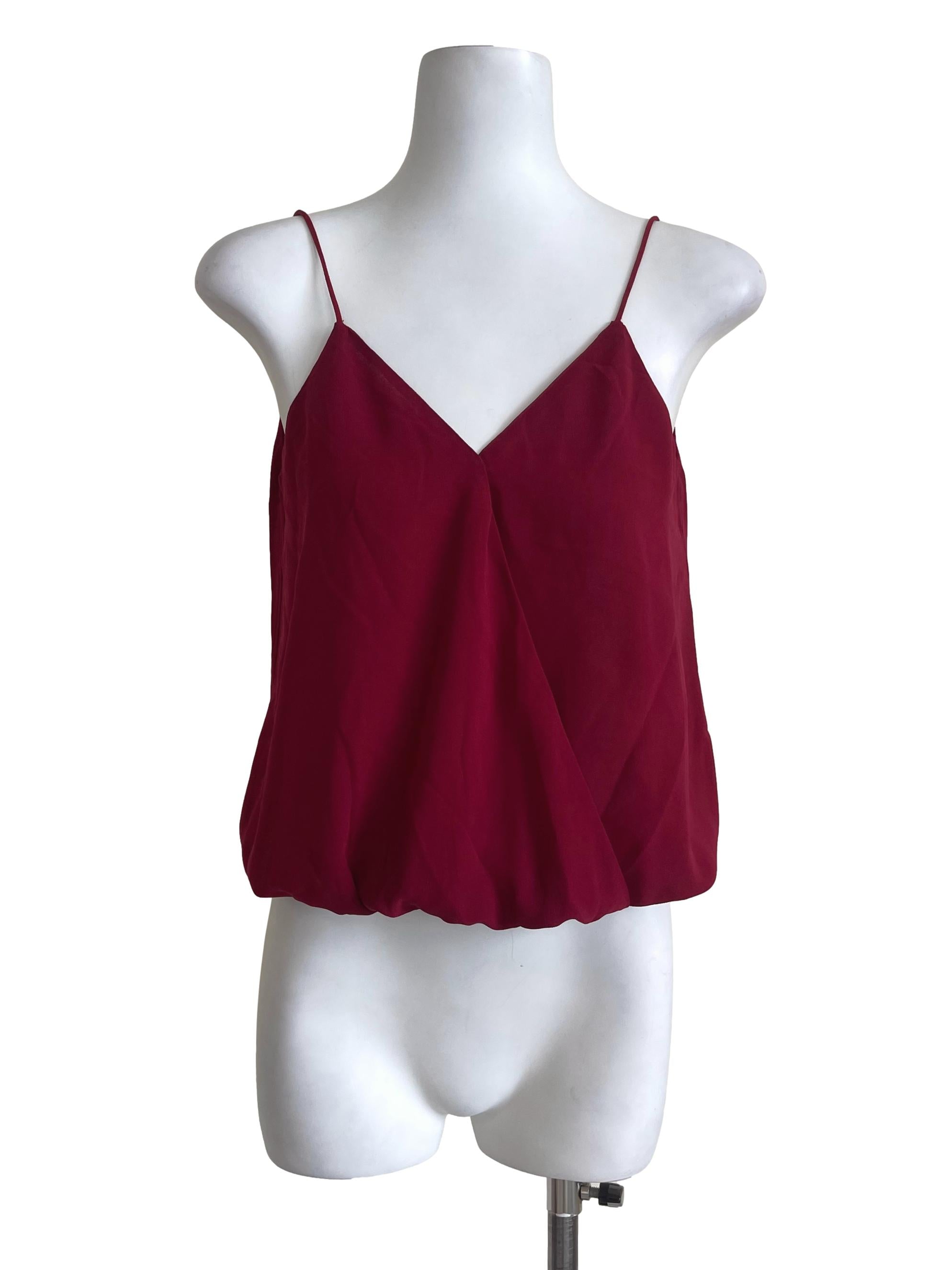 Maroon V Nrckline Top LB