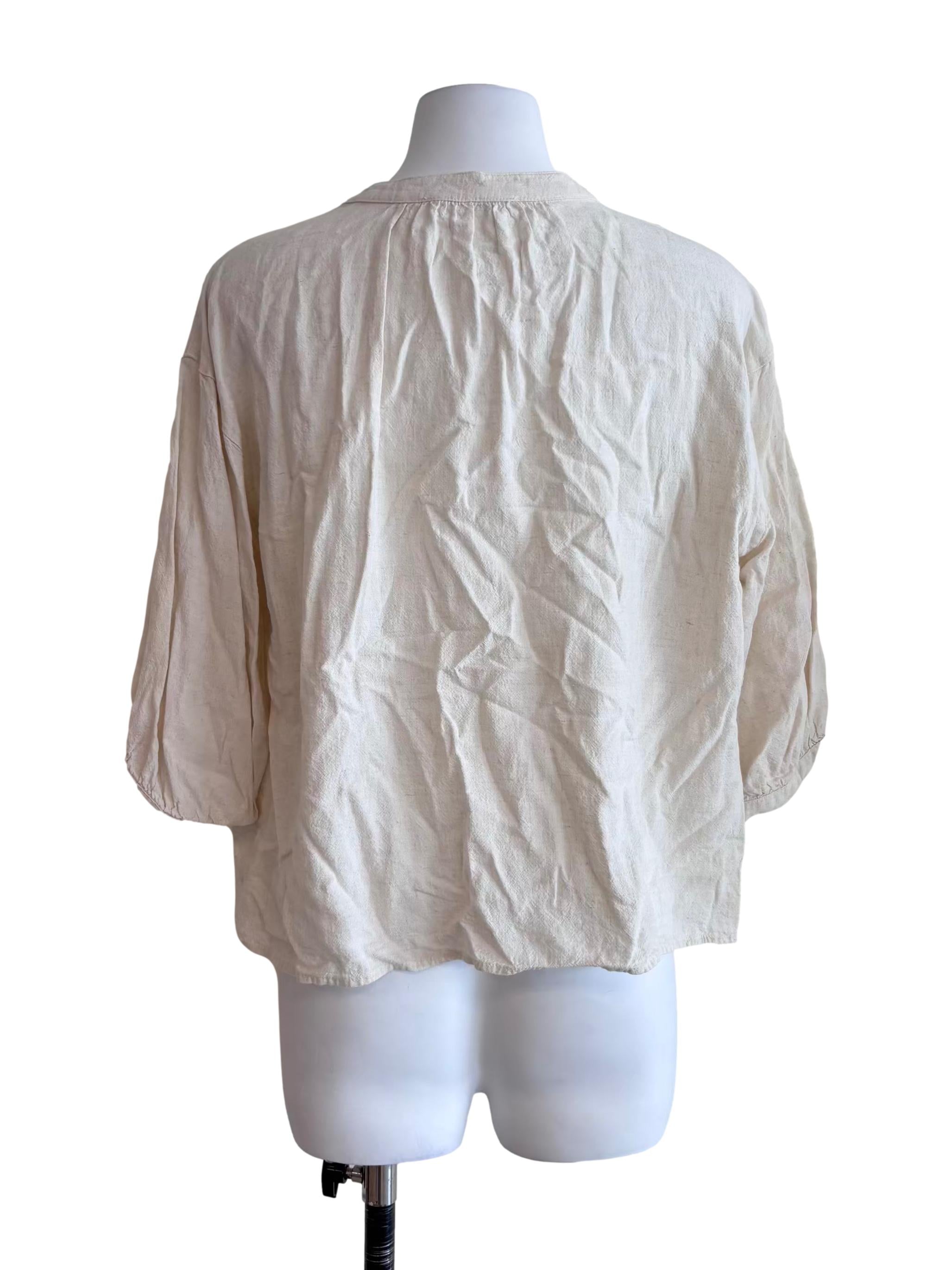 Light Beige Linen Top