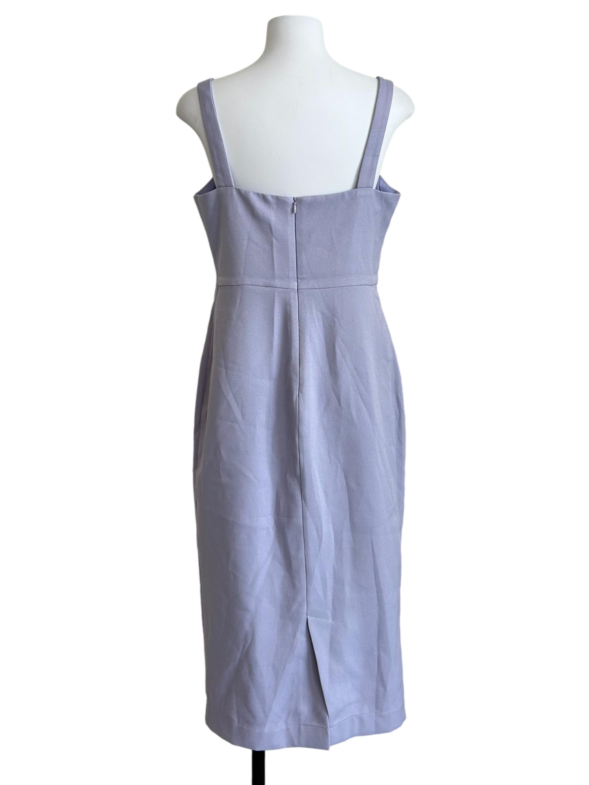 Lilac Purple Bustier-Style Cami Midi Dress