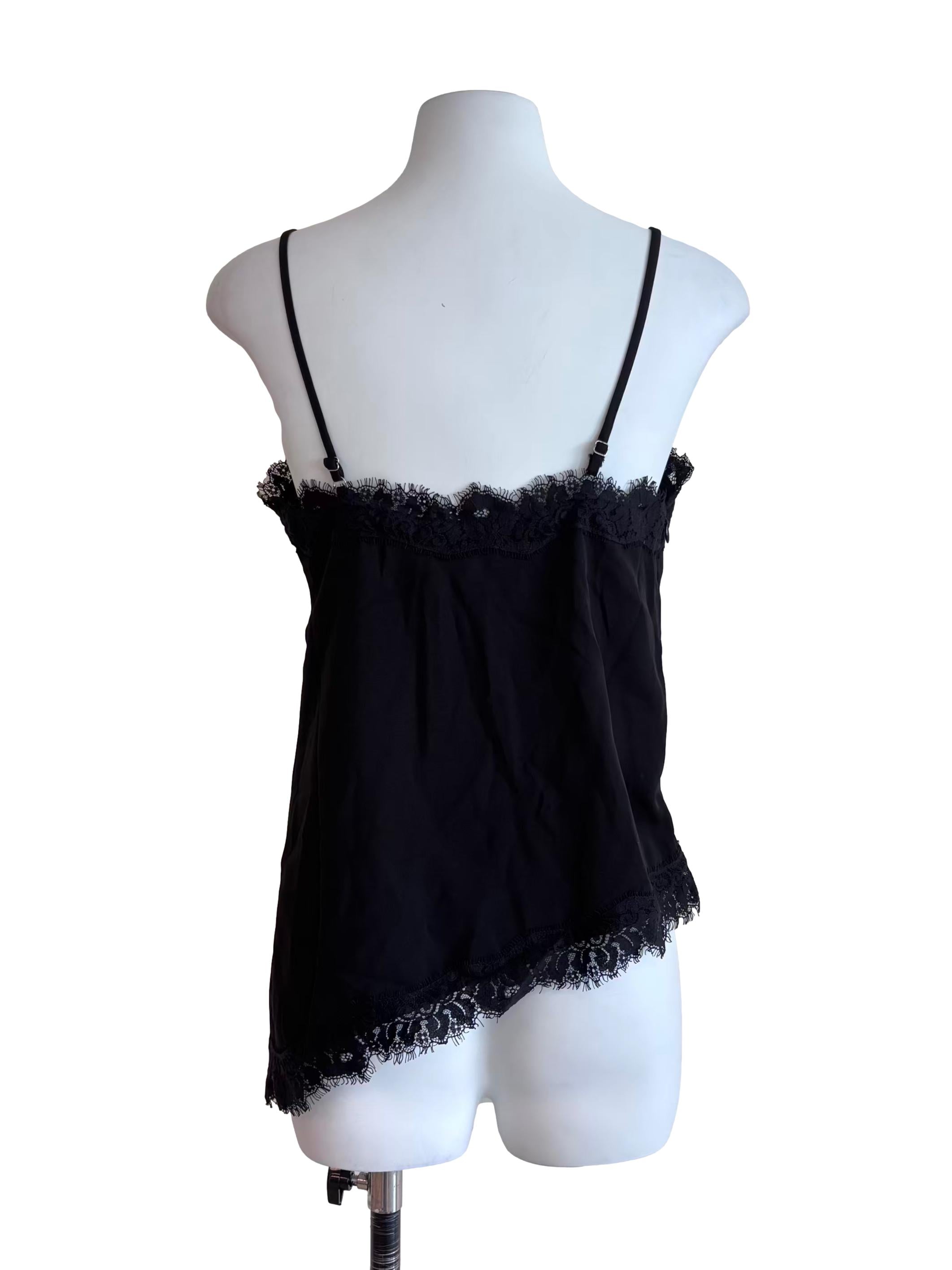Black Laurelle Lace Padded Top