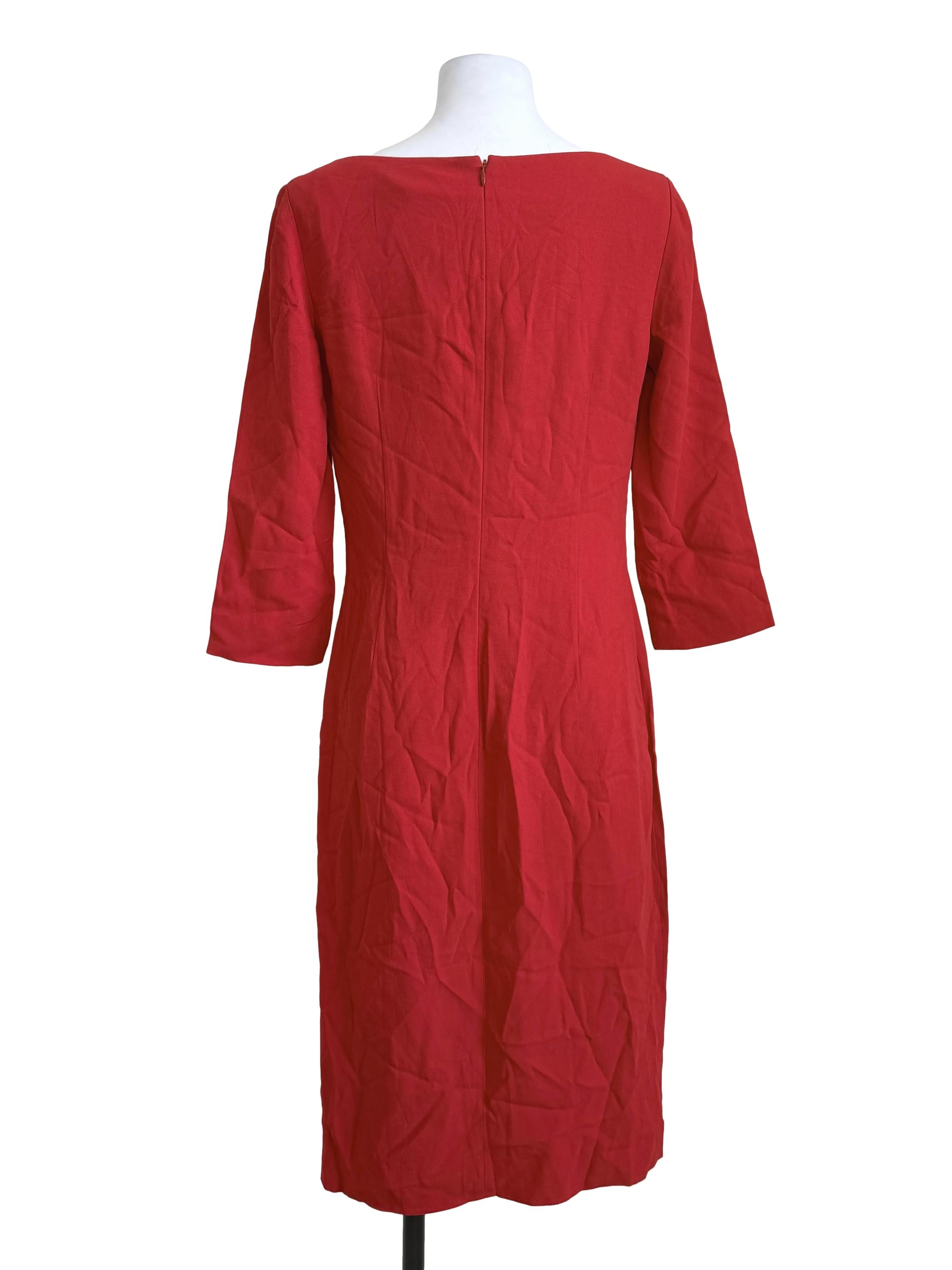 Crimson Red Sheath Dress