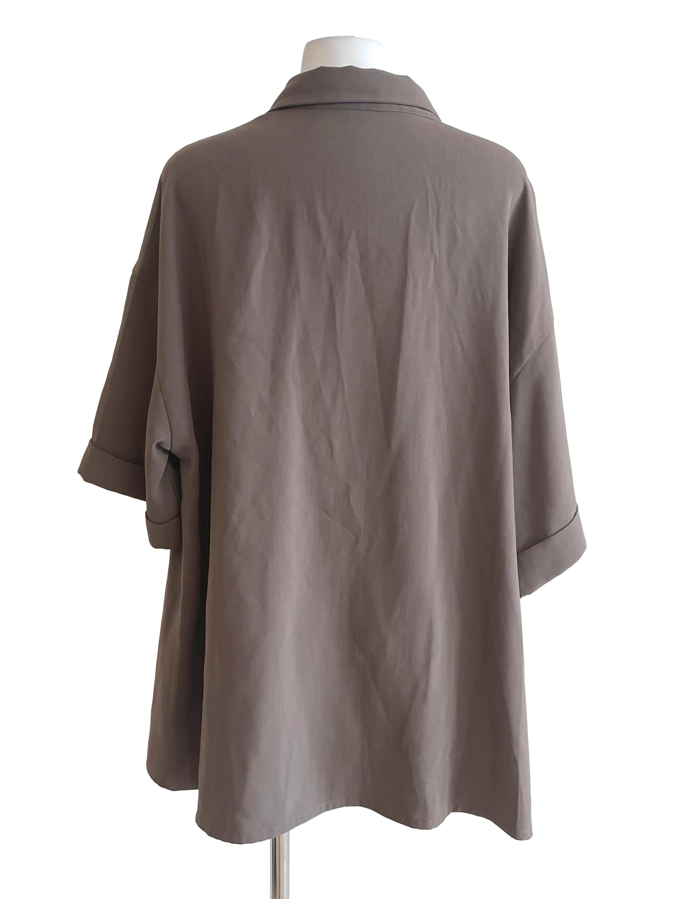 Light Cedar Oversized Shirt Dress