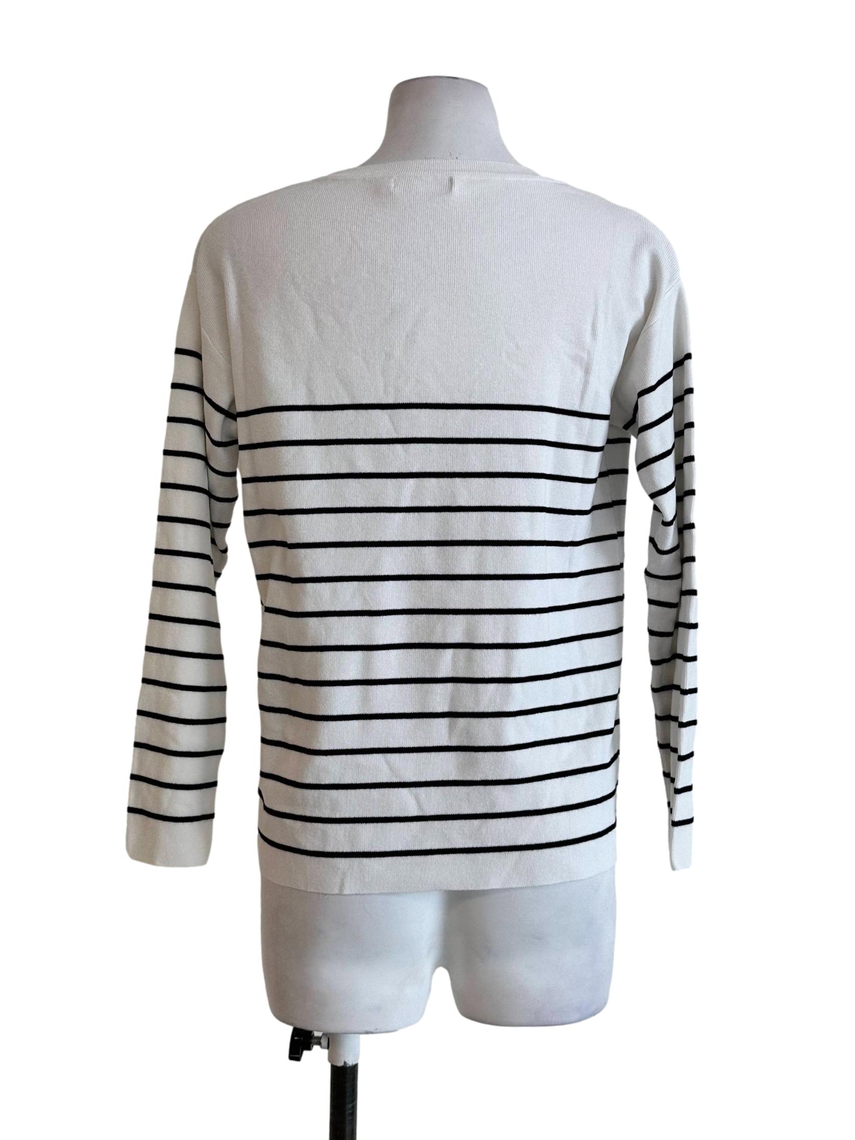 White Stripes Pattern Top