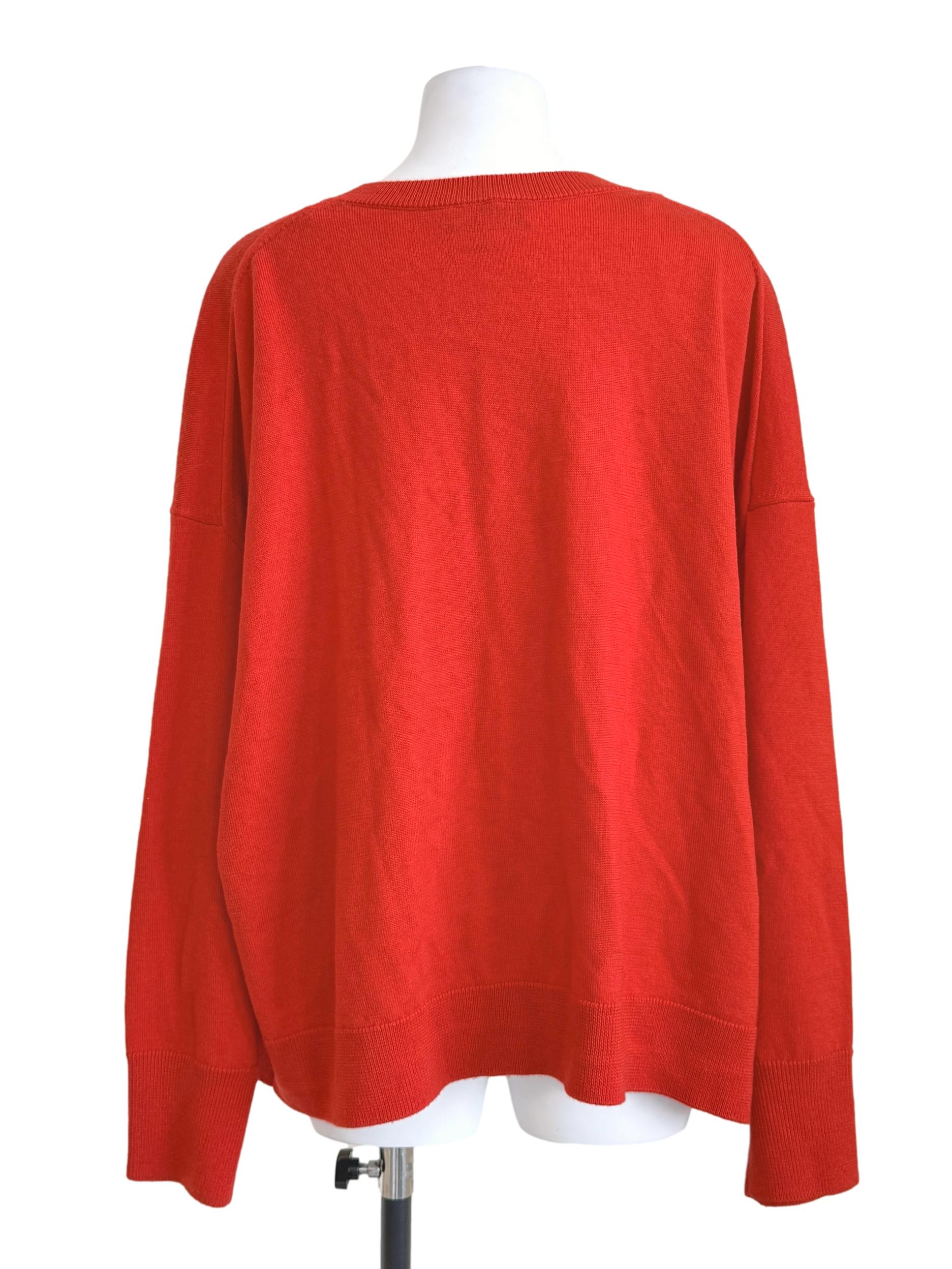 Candy Red Buttoned Up Cardigan