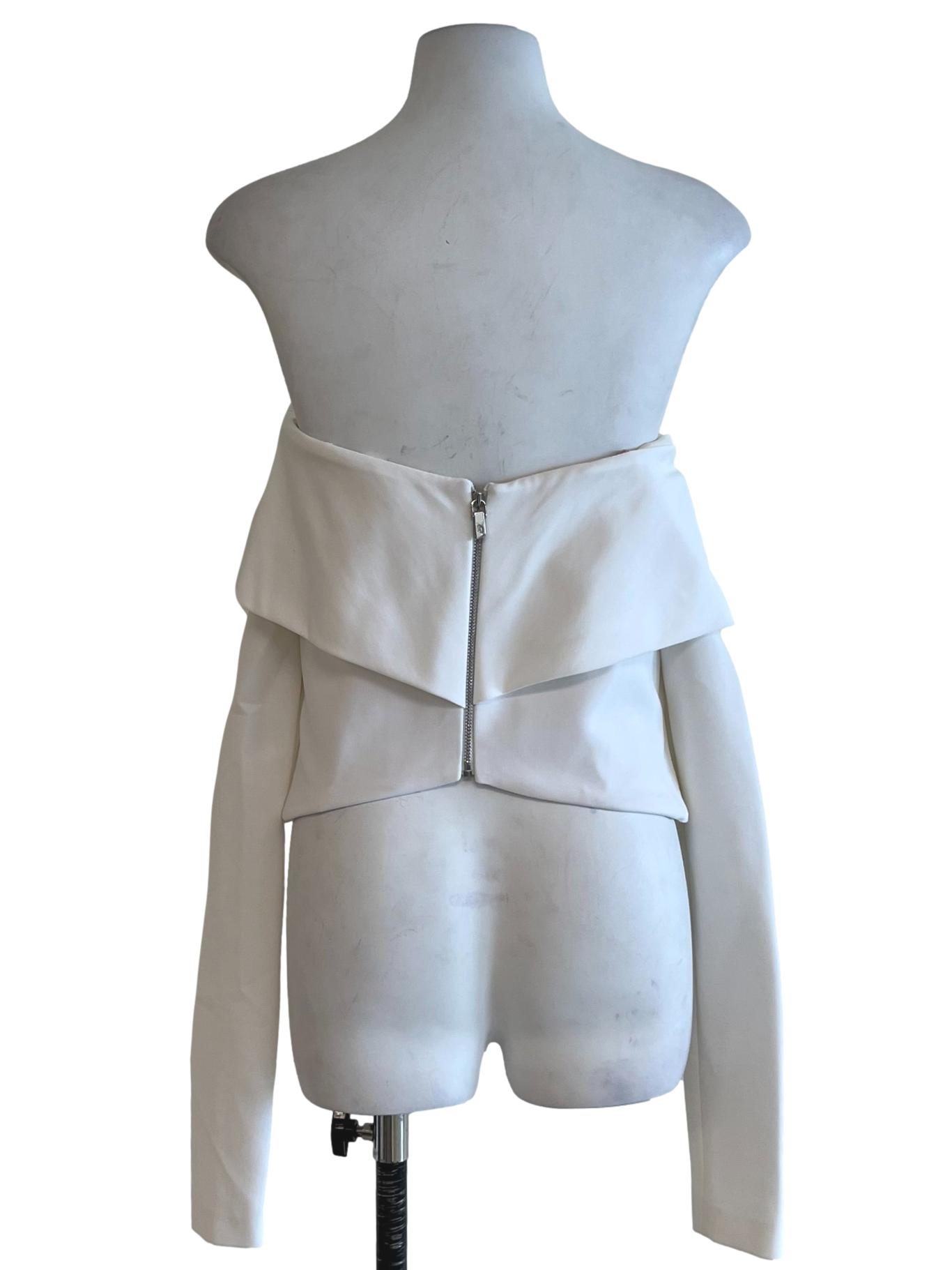 White Issa Cross Crop Top