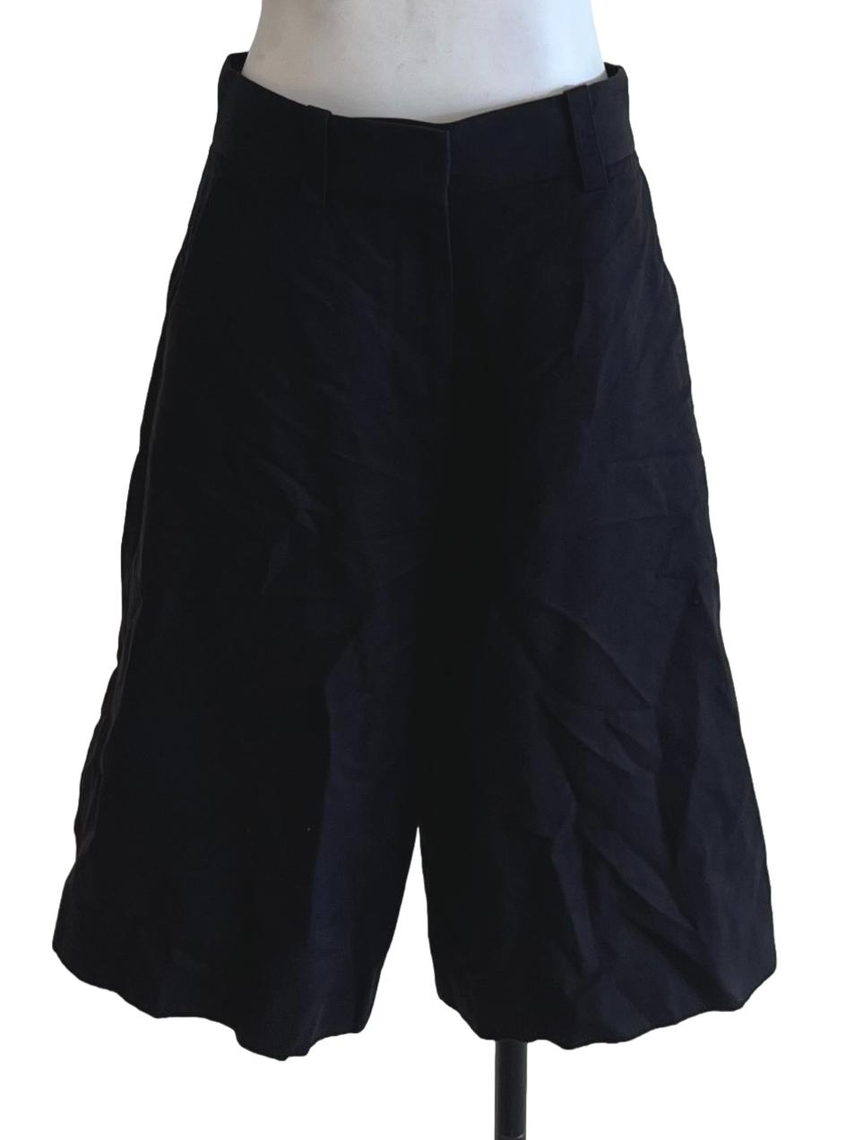 Black High-Waisted Bermuda Shorts