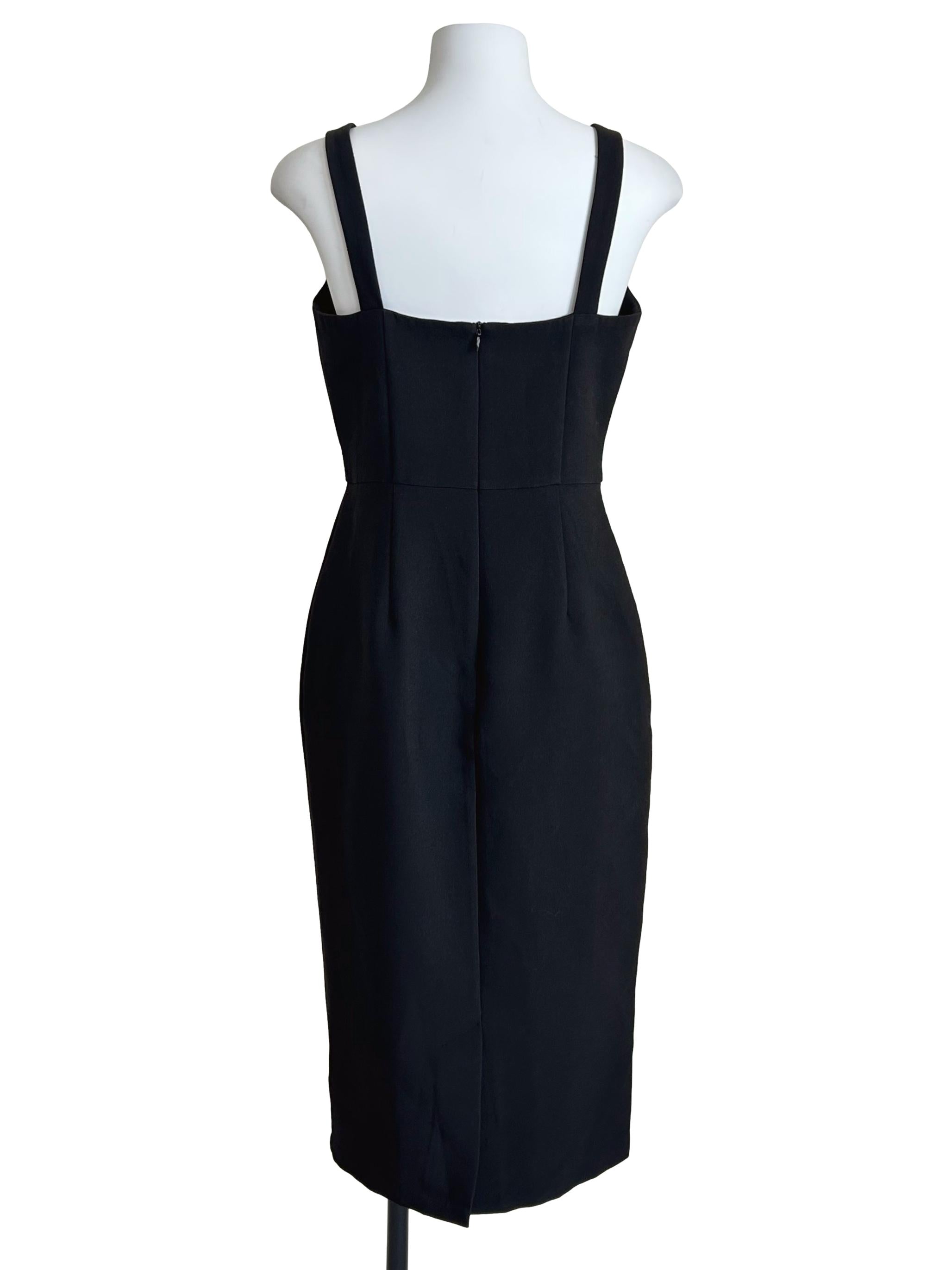 Black Square-Neck Tank Midi Dress