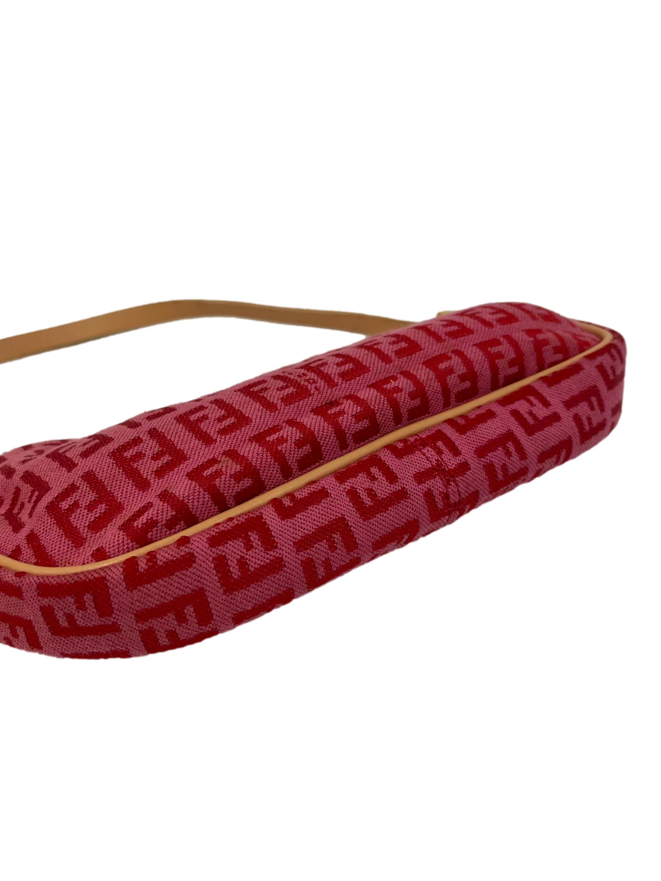 Pink Monogram Zucchino Canvas Pochette Bag