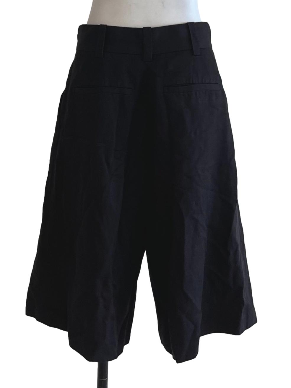 Black High-Waisted Bermuda Shorts