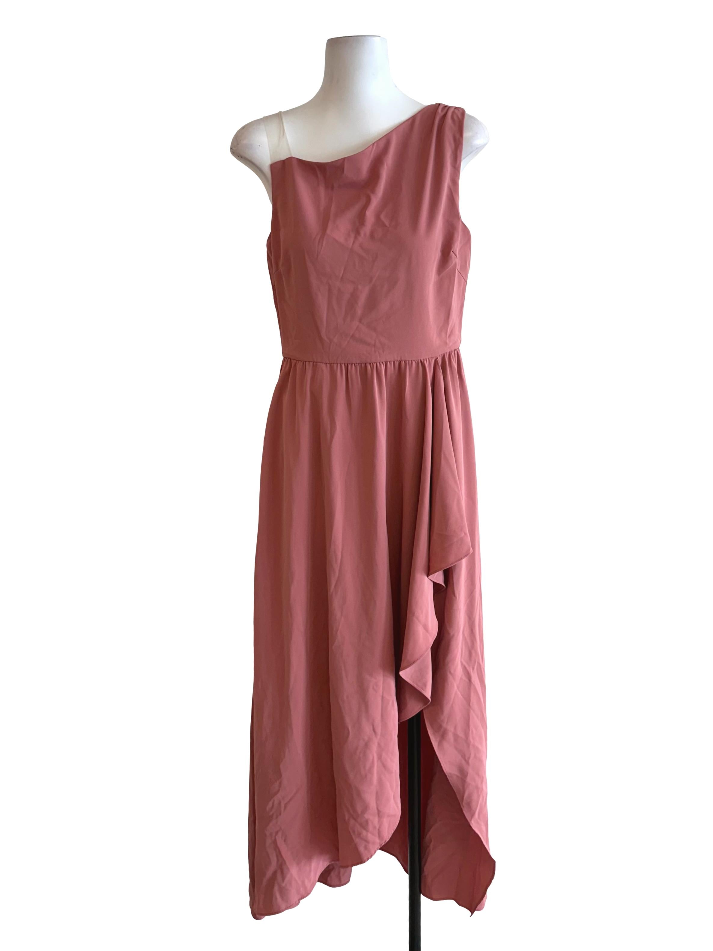 Warm Rouge Ruffled Dress