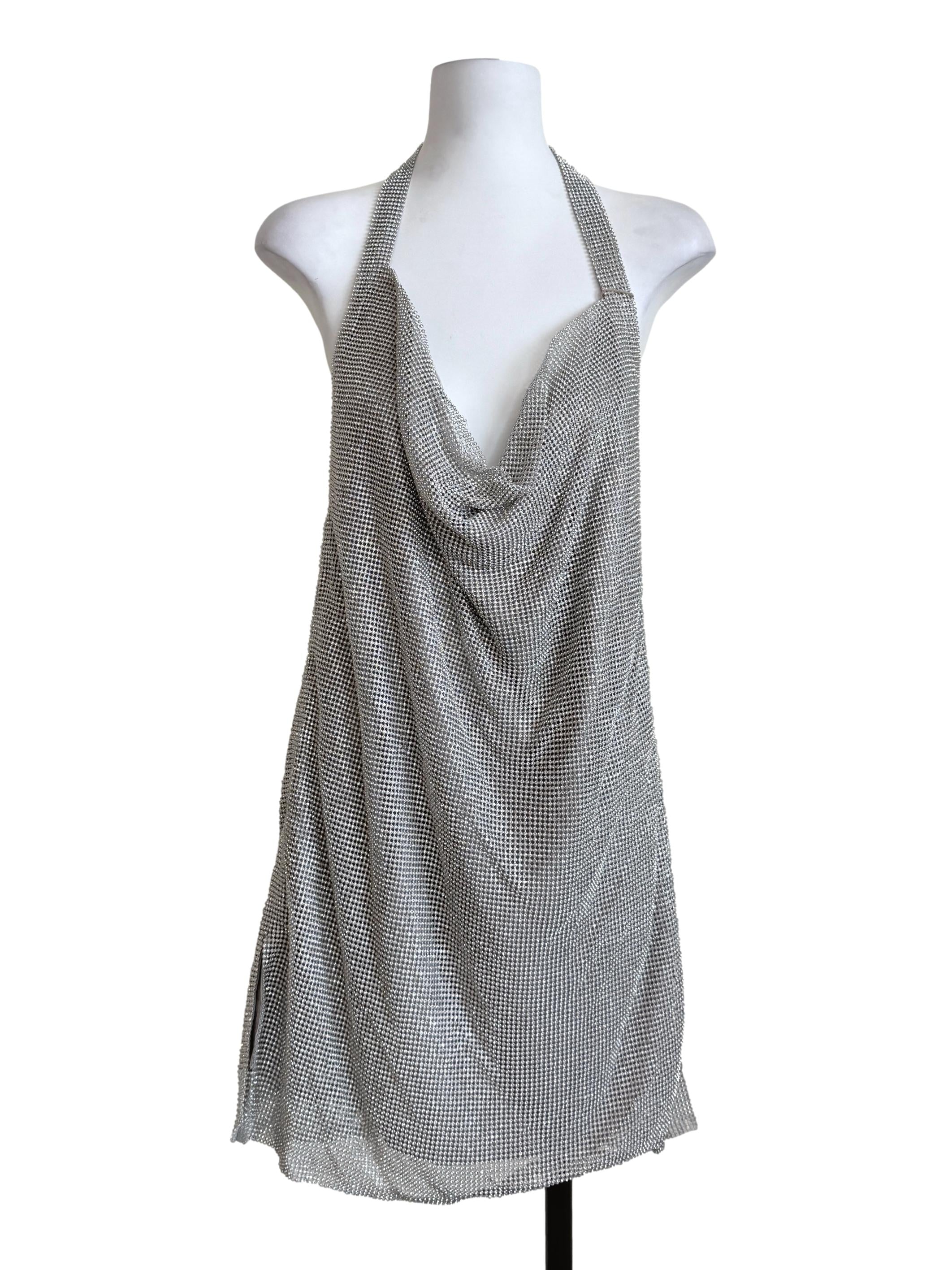 Coin Grey Low Back Dress