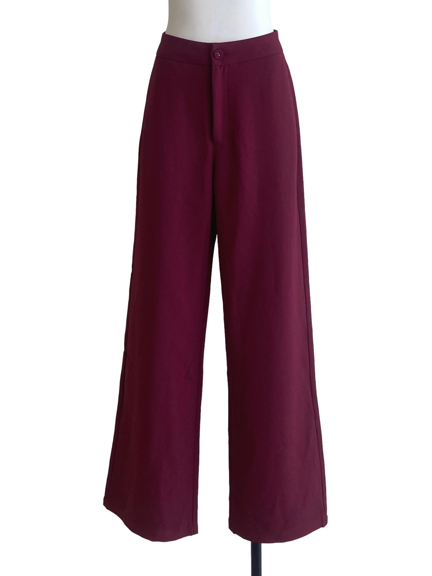 Magenta Purple Herringbone Formal Pants