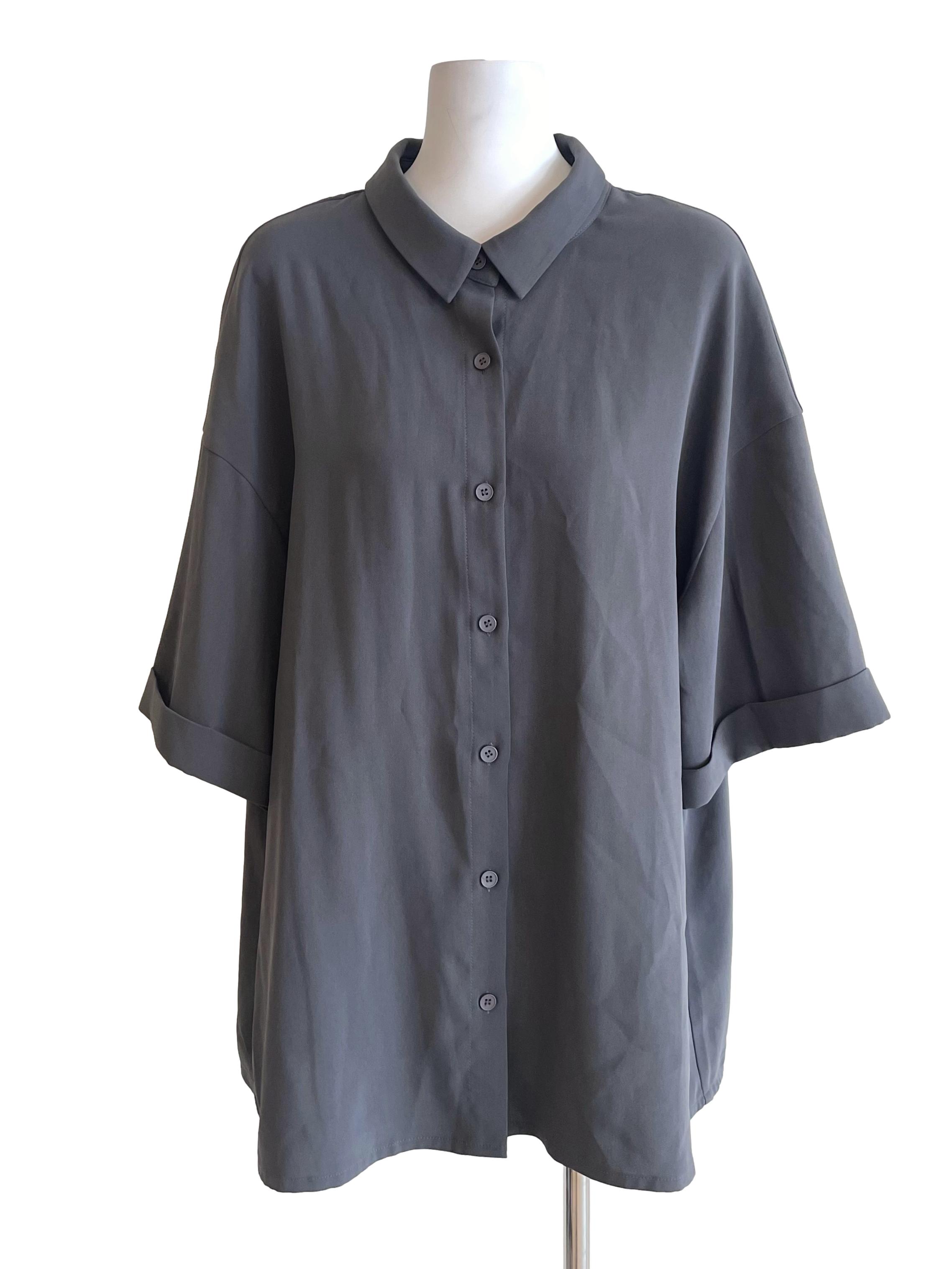 Anchor Oversized Shirt Dress