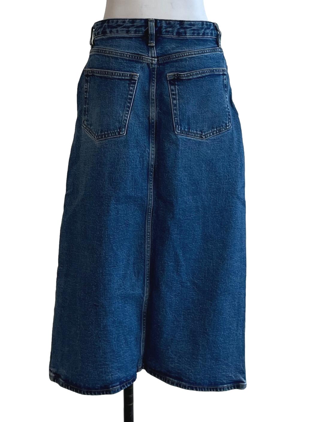 Blue Denim Pencil Skirt