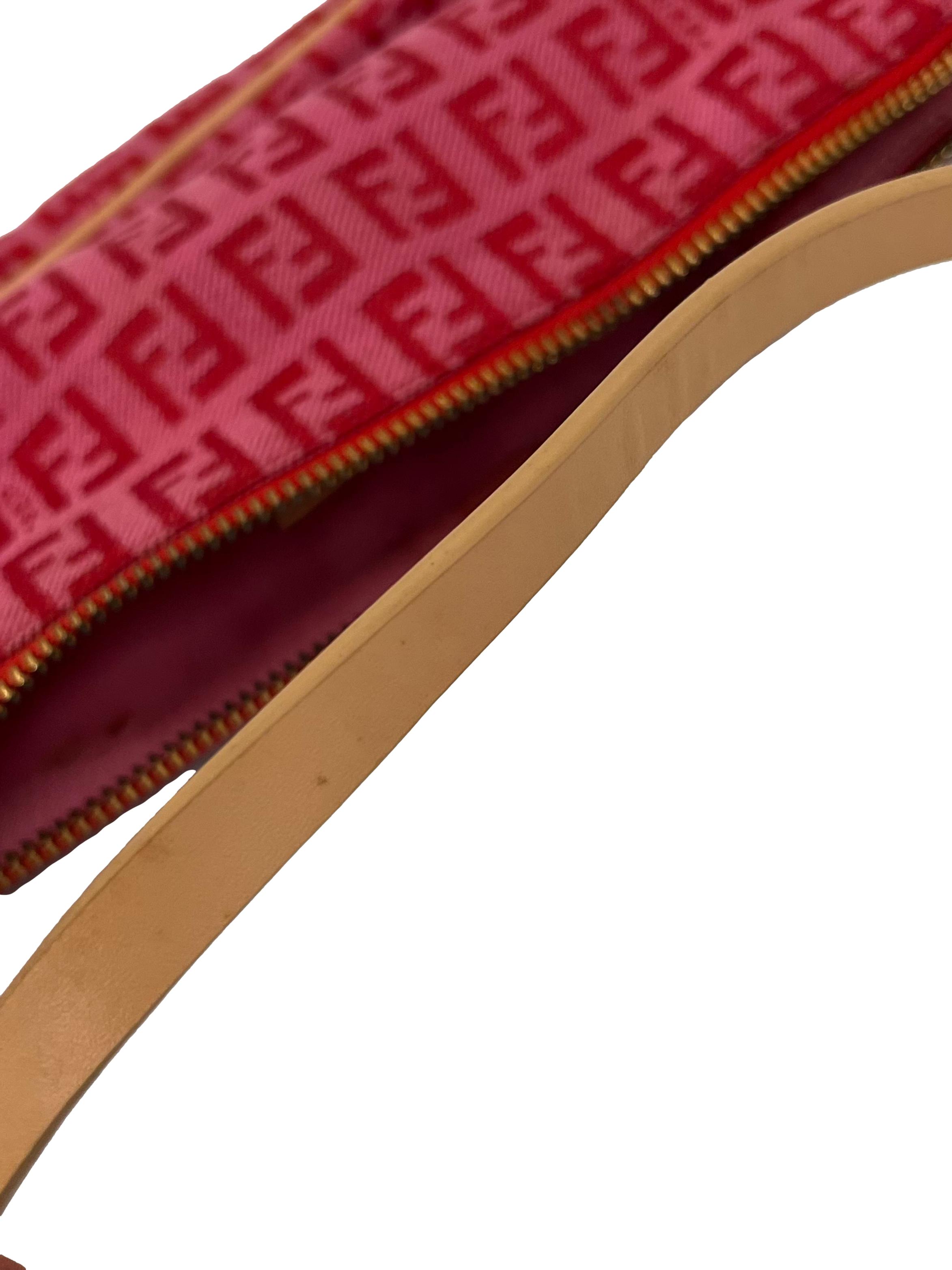 Pink Monogram Zucchino Canvas Pochette Bag