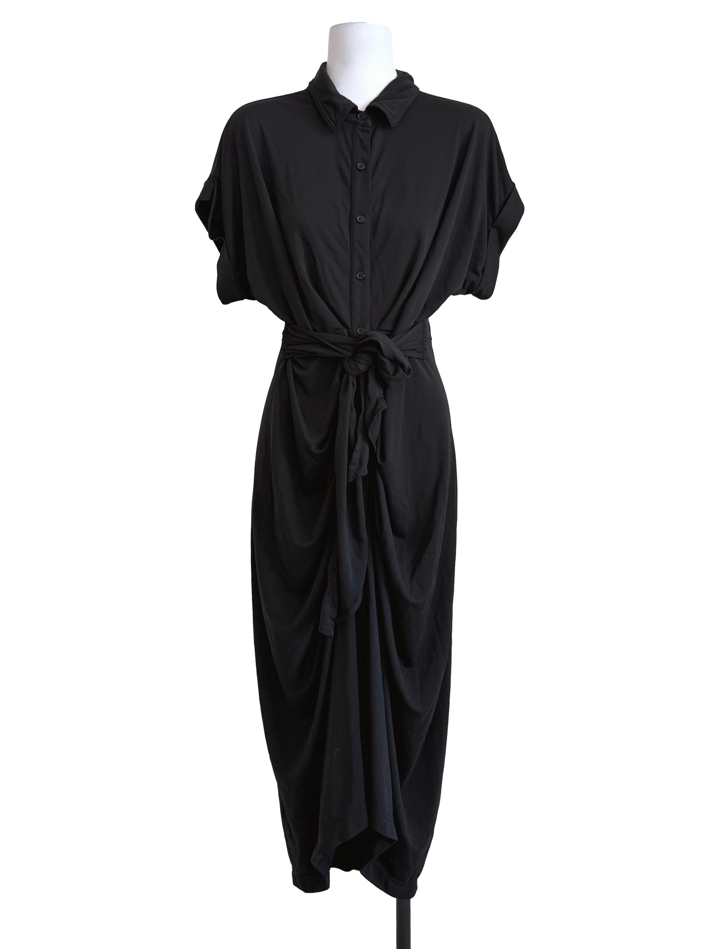 Black Buttoned Up Dress
