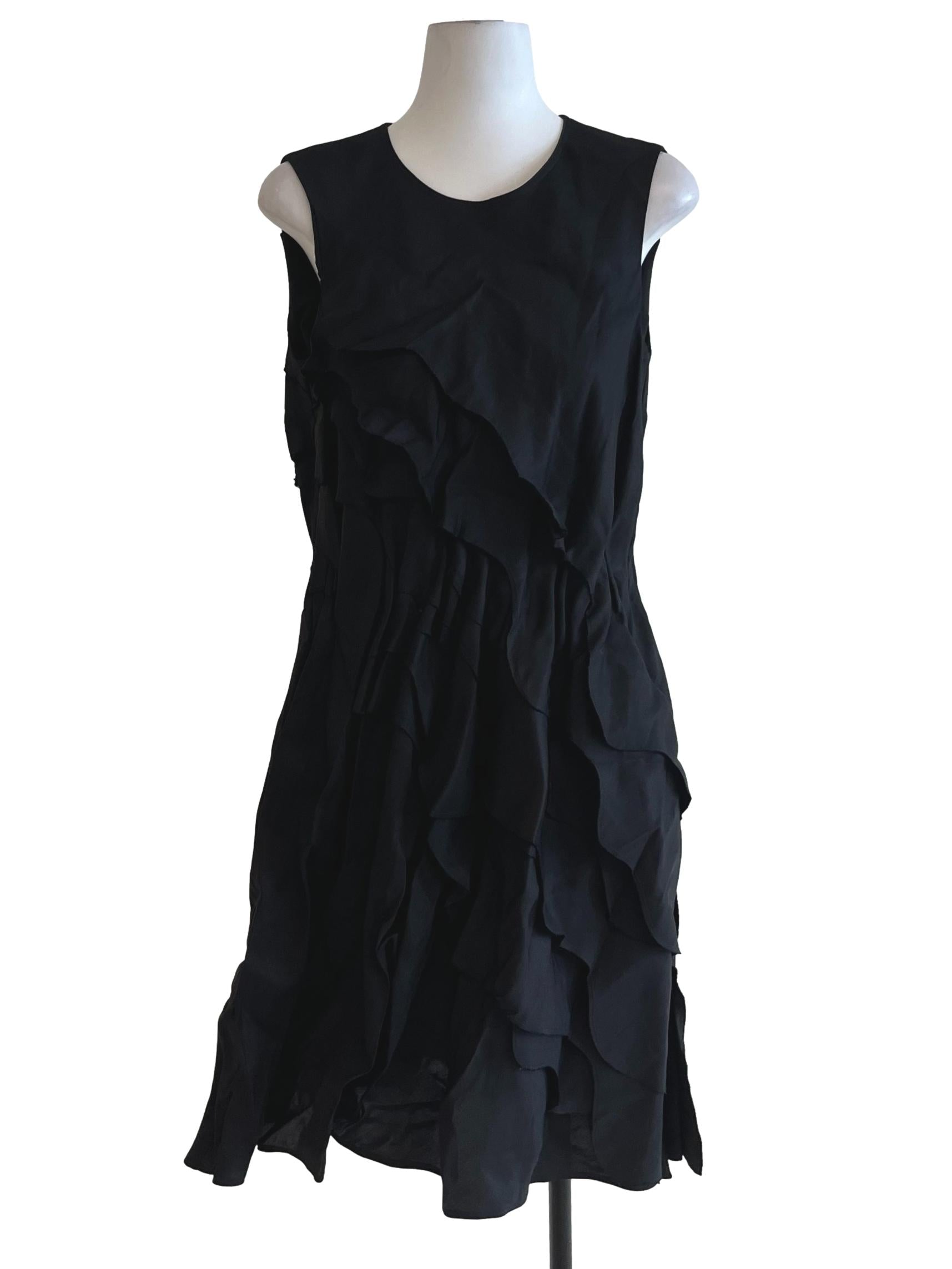 Black Jewel Neckline A-Line Dress