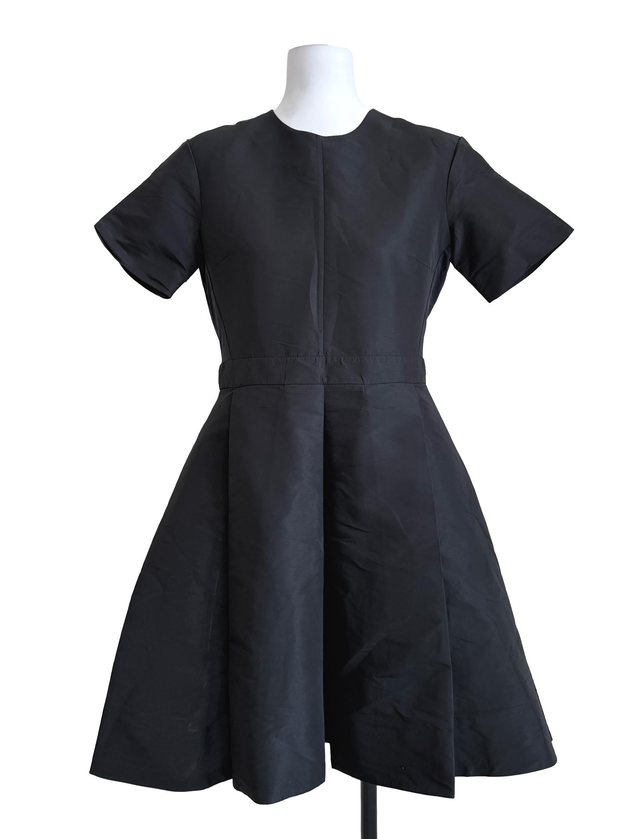 Black Shirt Pleated Dress