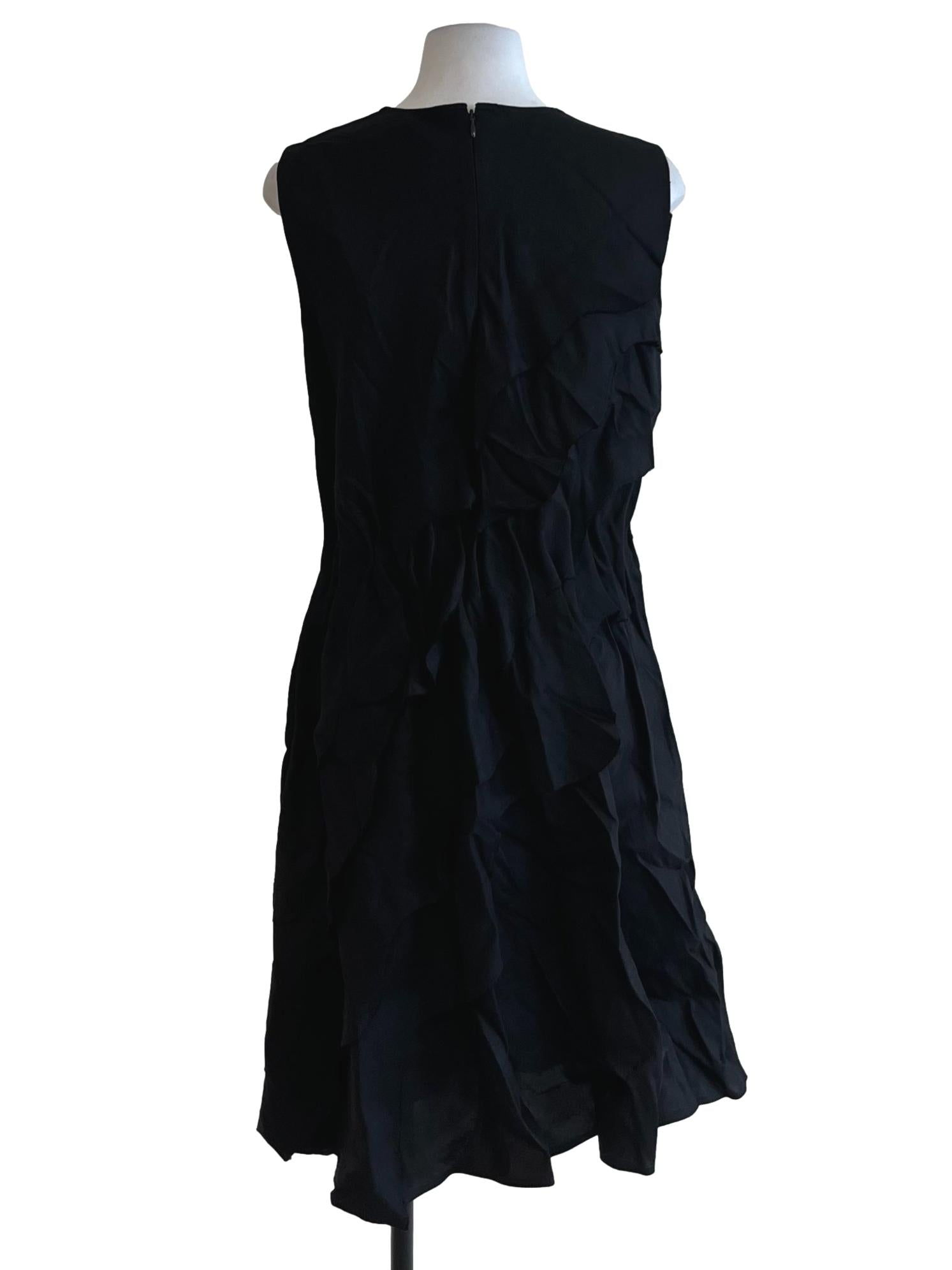 Black Jewel Neckline A-Line Dress