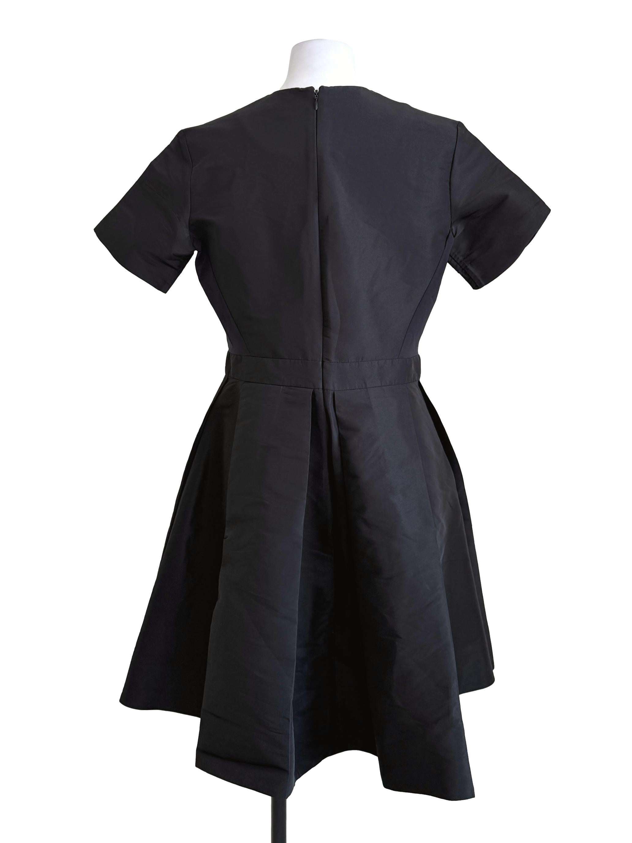 Black Shirt Pleated Dress