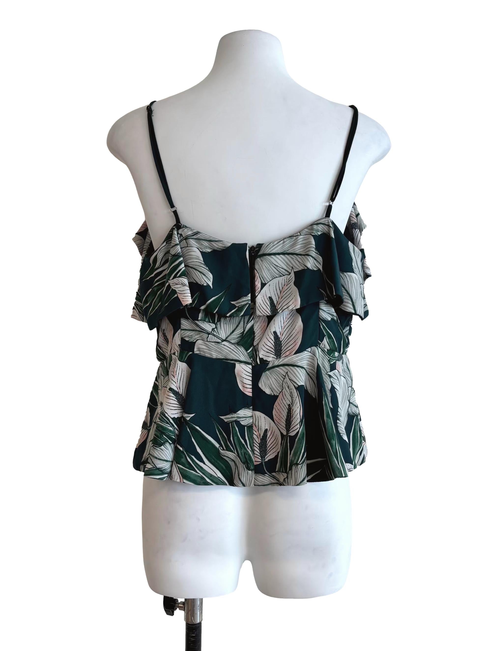 Emerald Green Ruffle Camisole Top