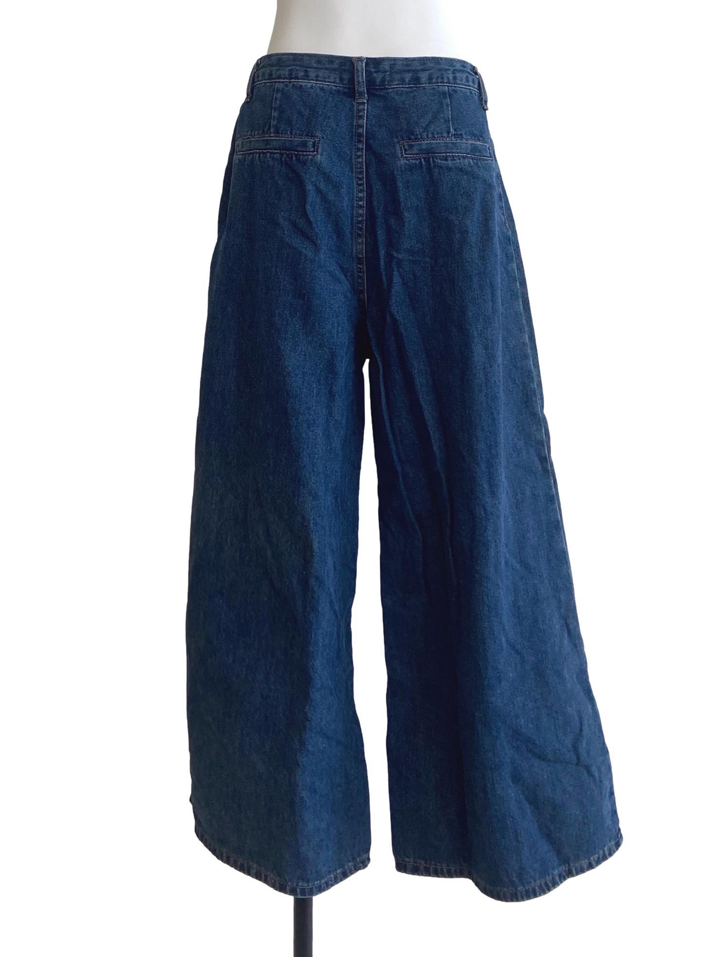 Navy Blue Herringbone Straight Jeans TTR