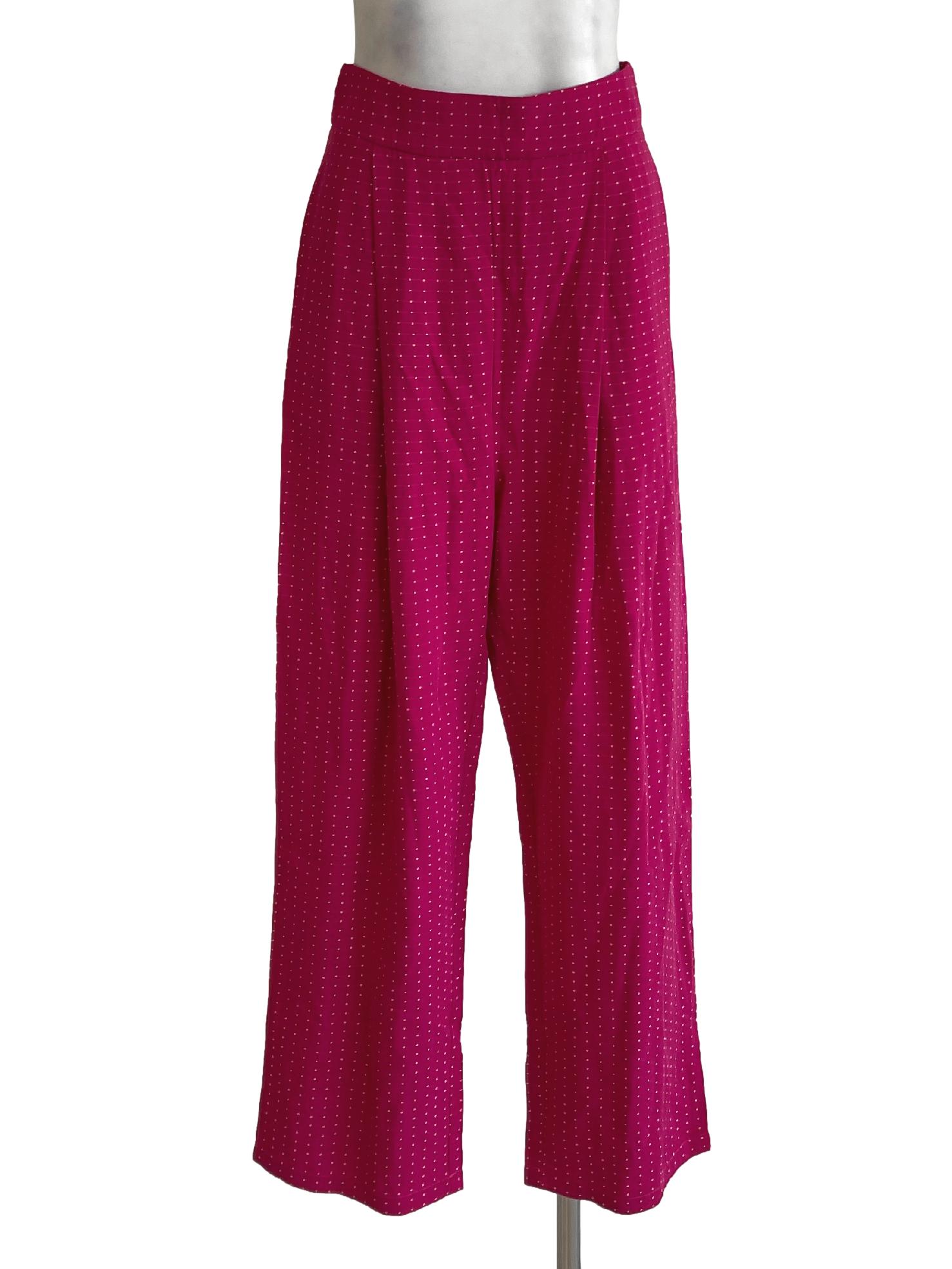 Pink Punch Grid Pleated Pants LB