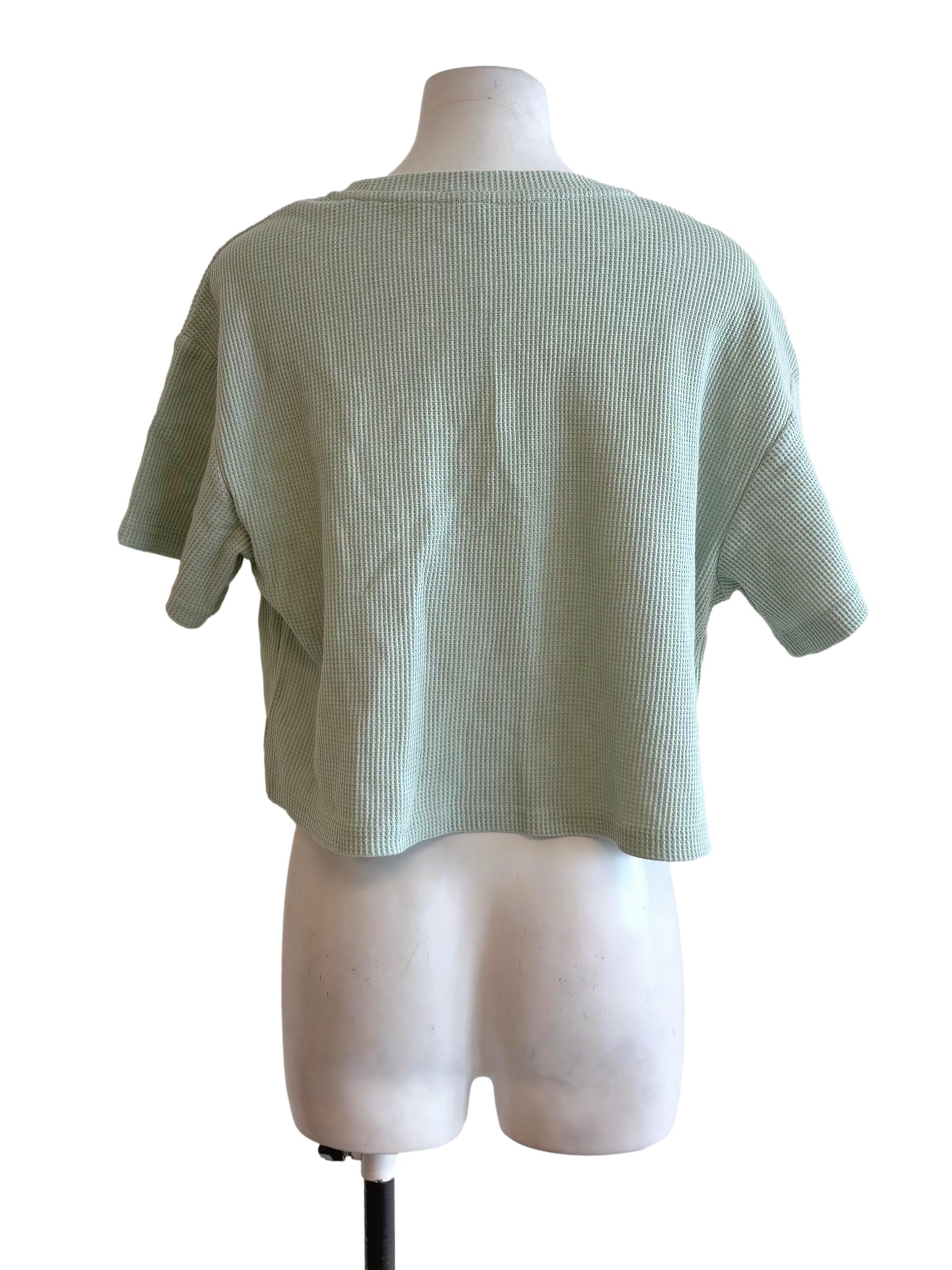 Soft Green Waffle Wide Top