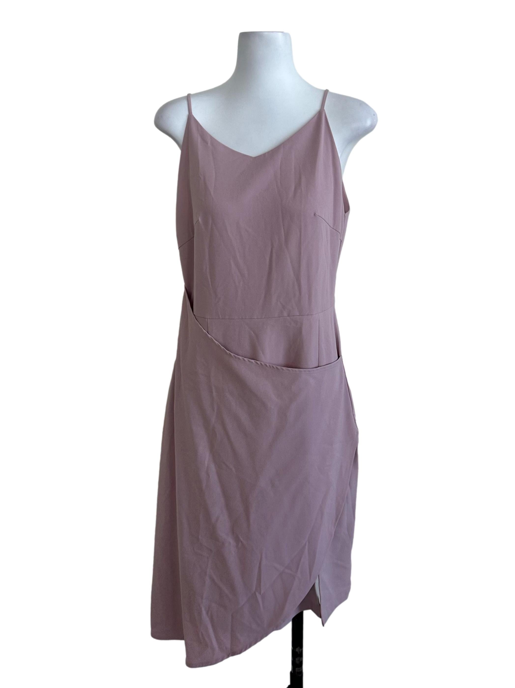 Ash Purple Plain Dress