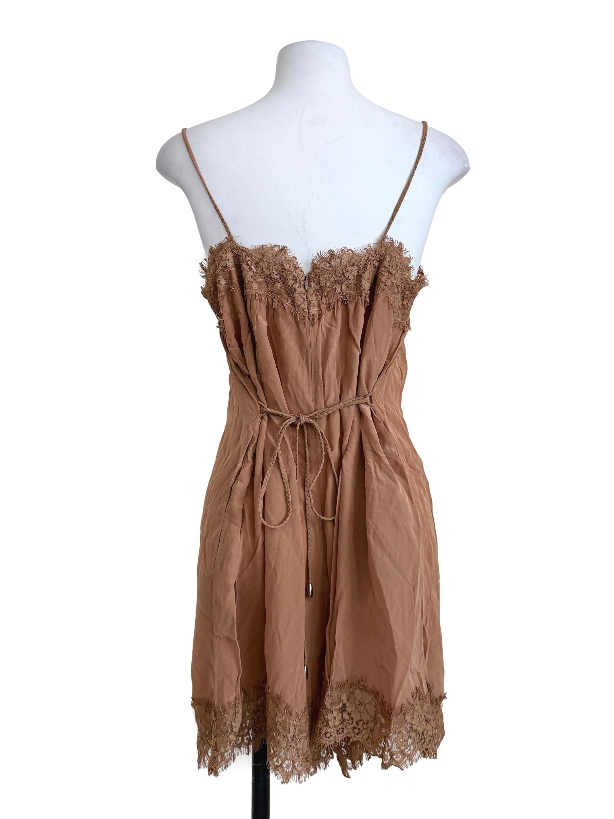Tawny Brown Lace Romper