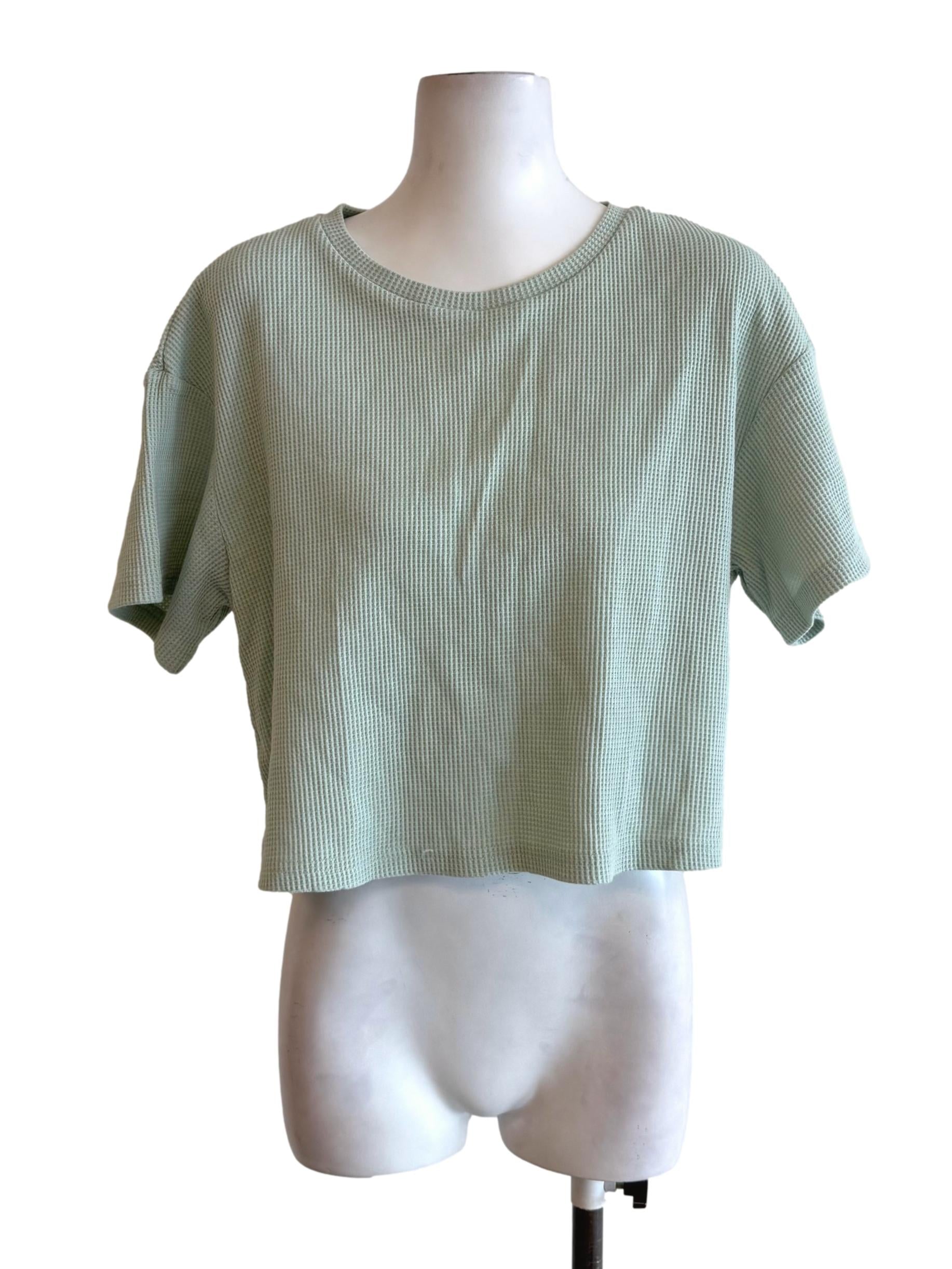 Soft Green Waffle Wide Top