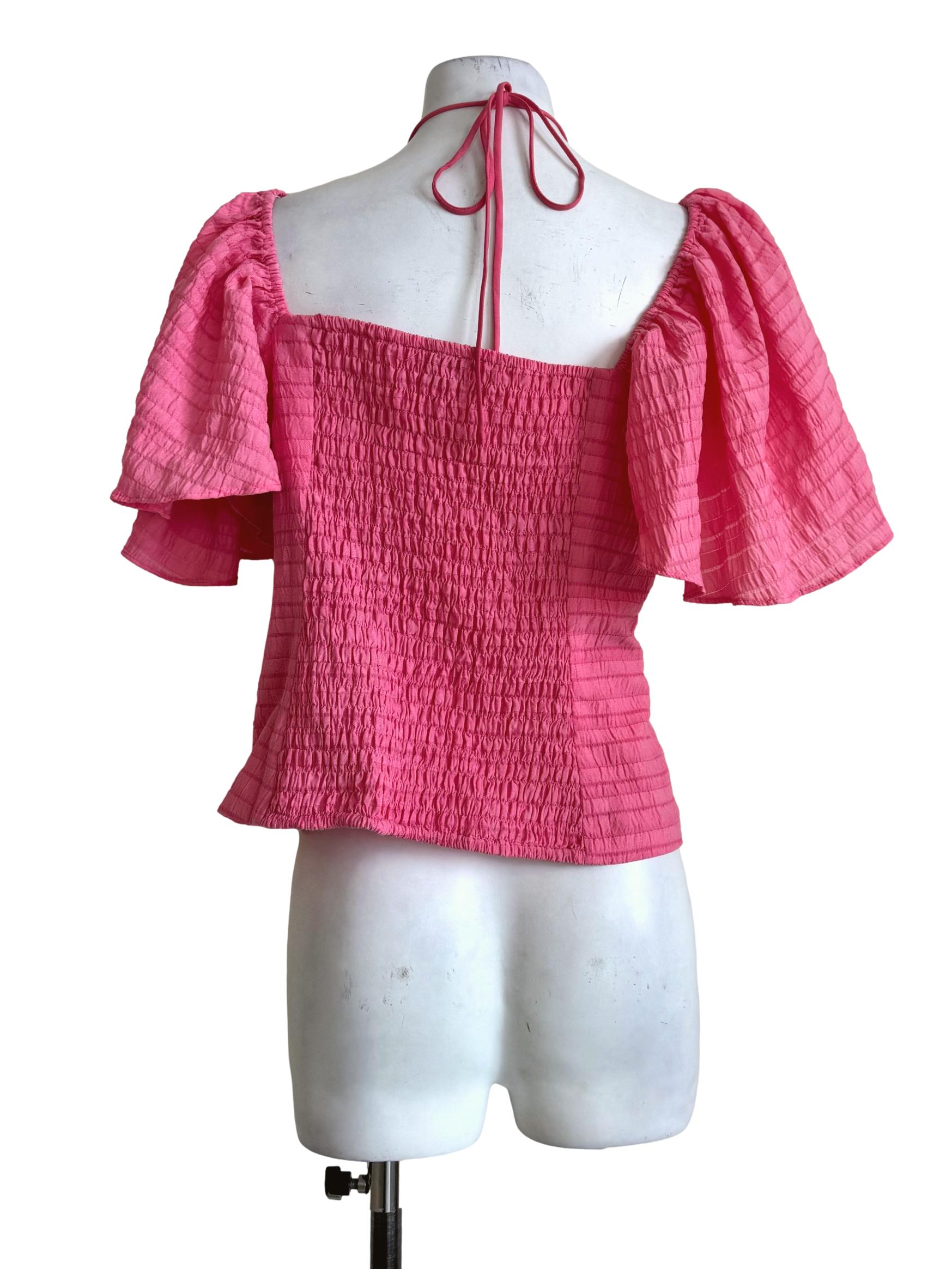 Bubblegum Pink Padded Sweetheart Neck Top LB