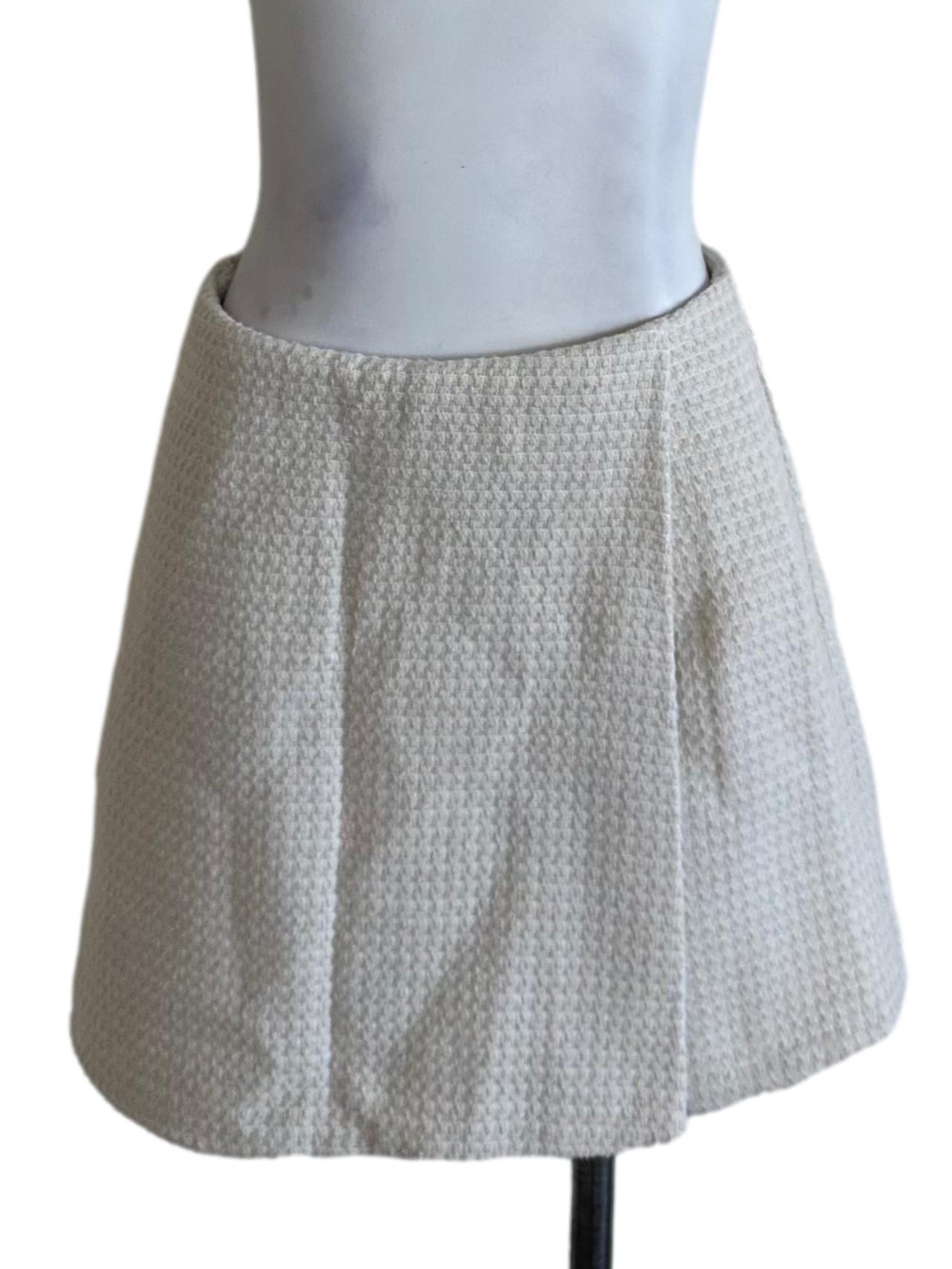 Salt White Tweed Textured Skorts TWL