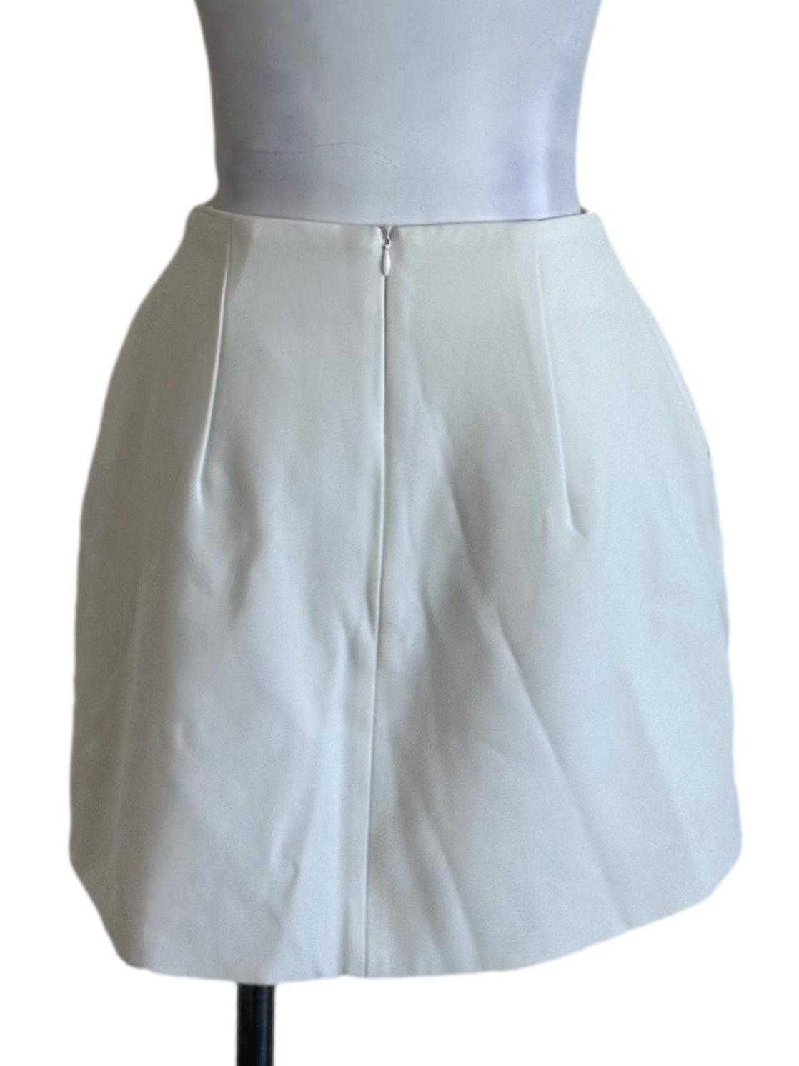 Pearl White Slit Mini Skorts